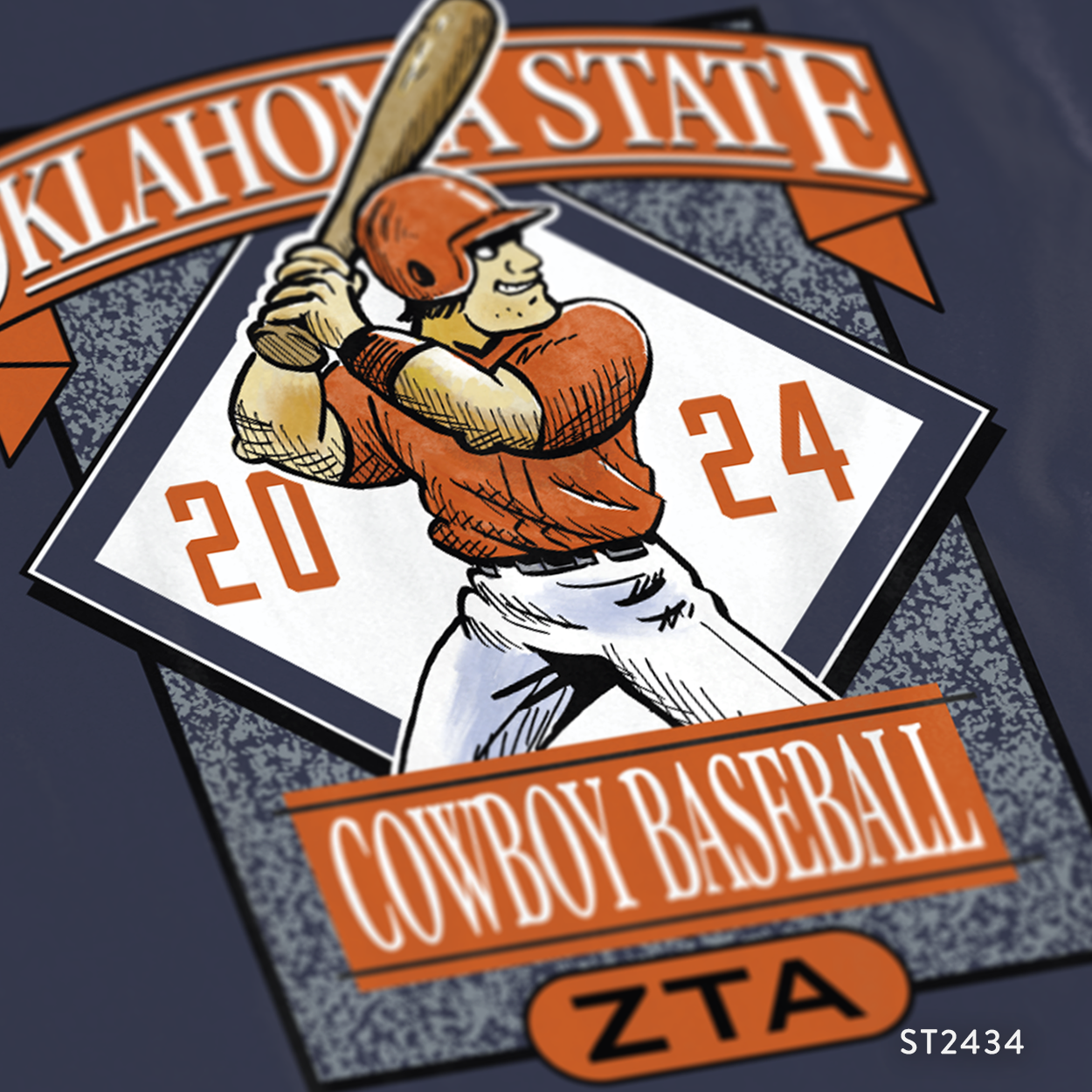 Zeta Tau Alpha Baseball PR T-Shirt Design