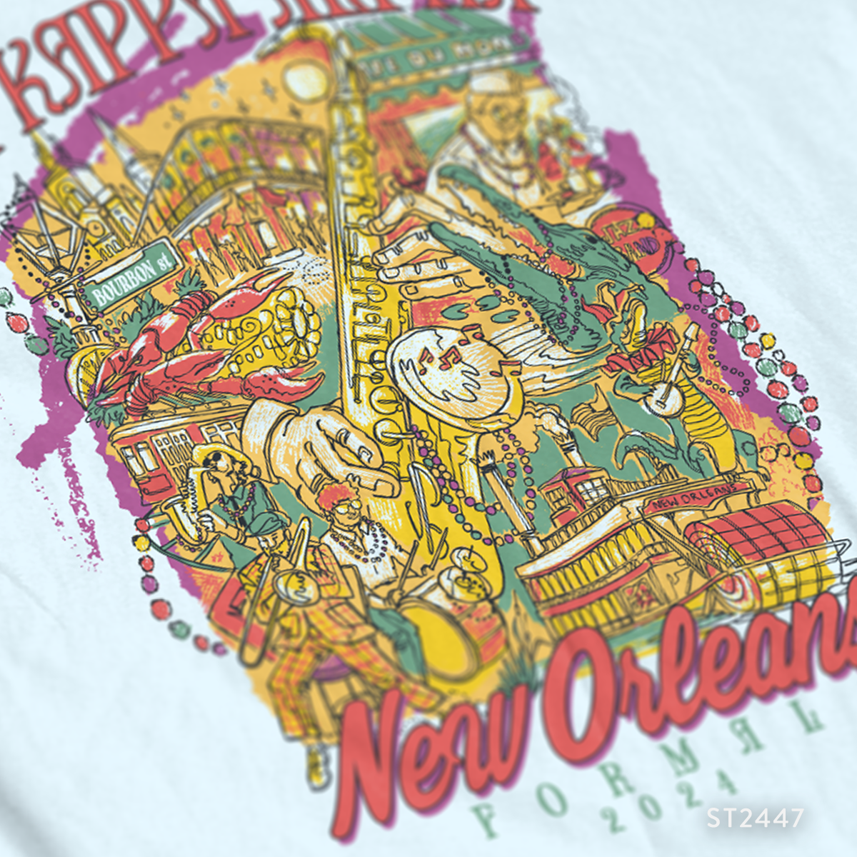 Pi Kappa Alpha New Orleans Formal T-Shirt Design