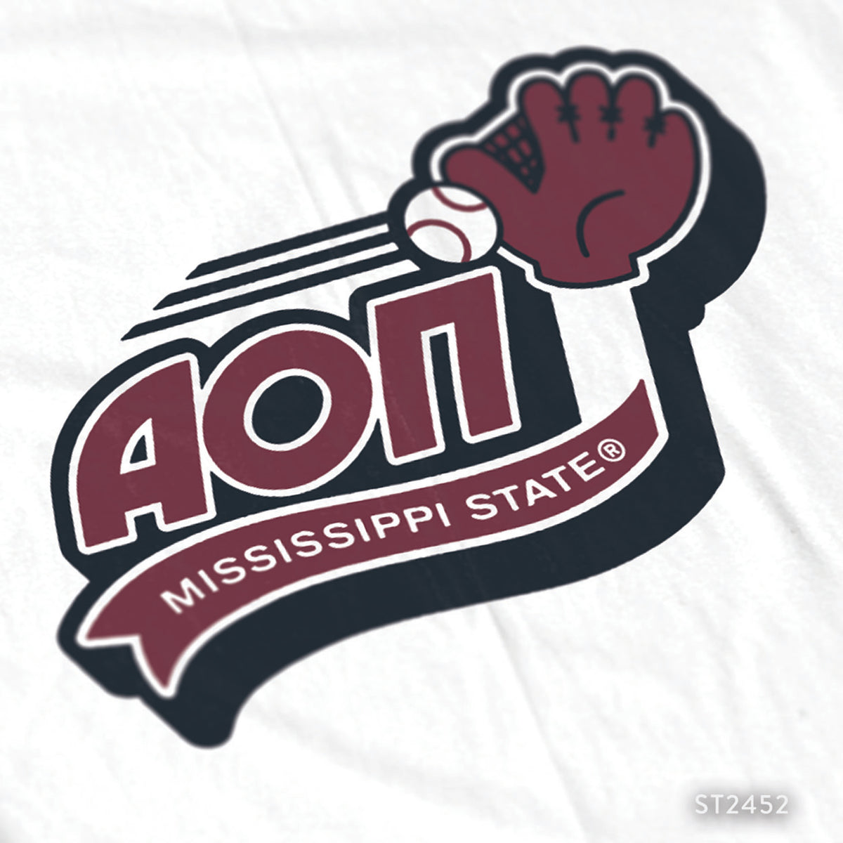 Alpha Omicron Pi Baseball PR T-Shirt Design