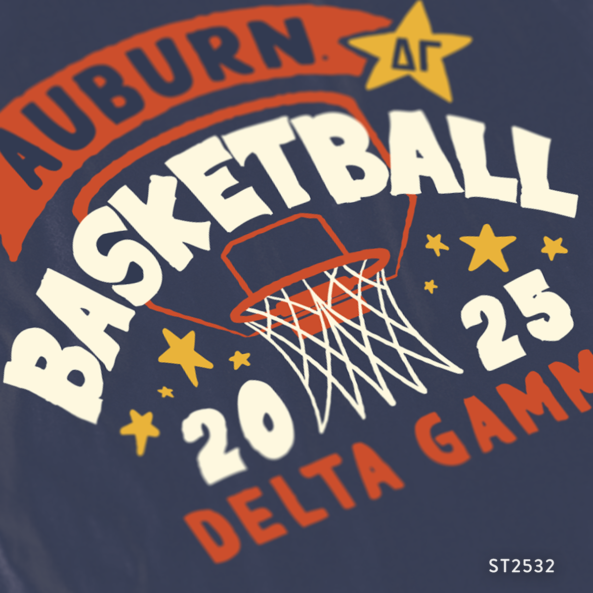 Delta Gamma Auburn Basketball PR T-Shirt Design