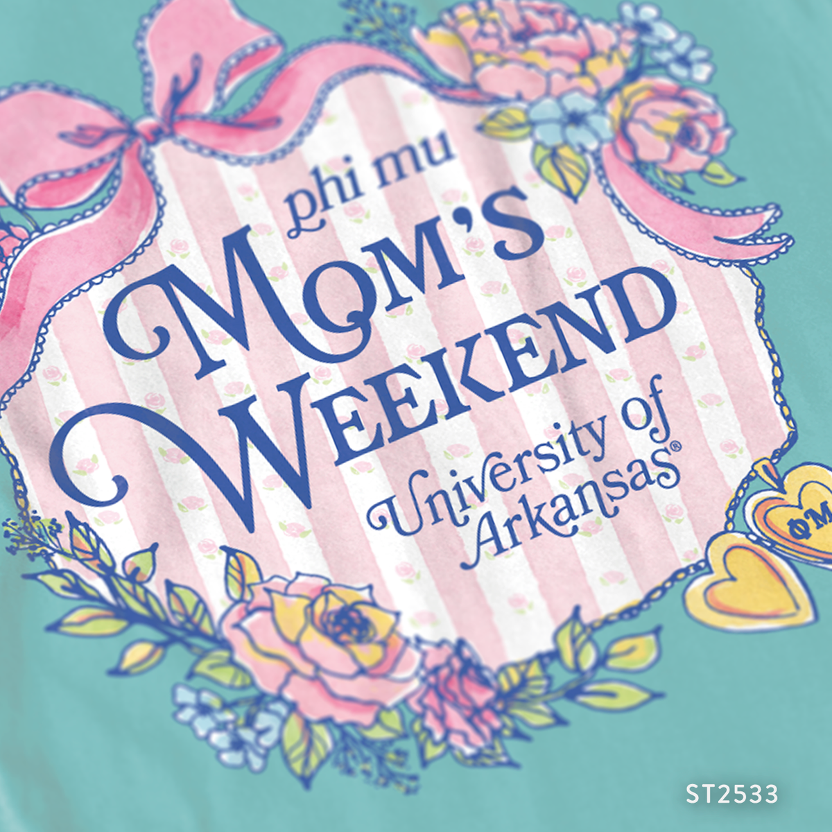 Arkansas Phi Mu Mom's Weekend T-Shirt Design