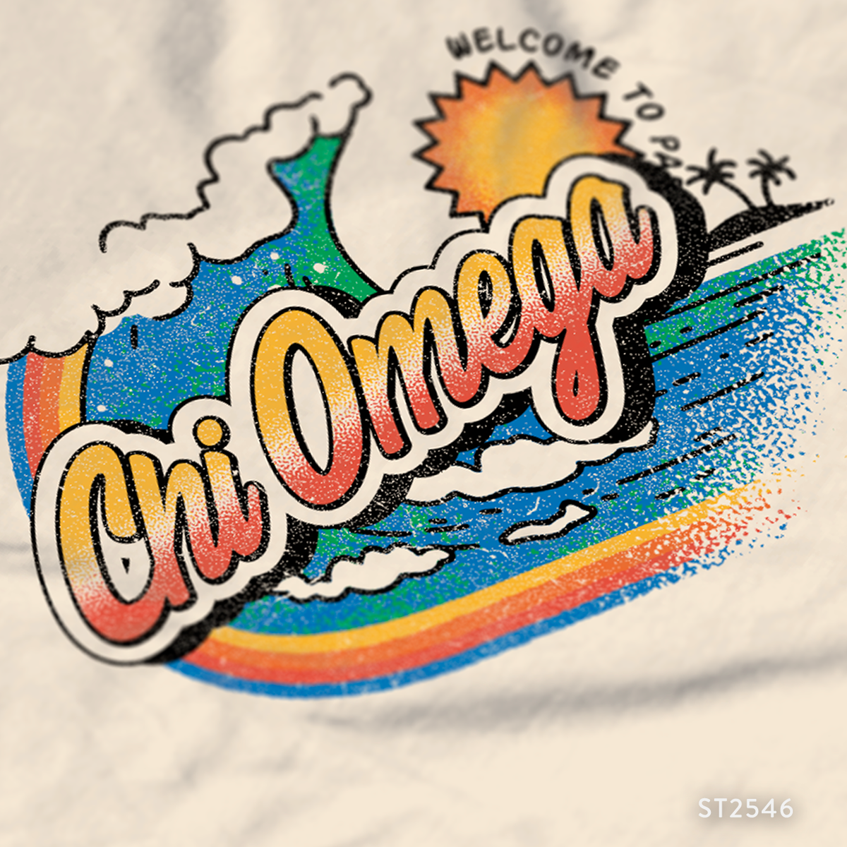 Chi Omega Summer PR T-Shirt Design