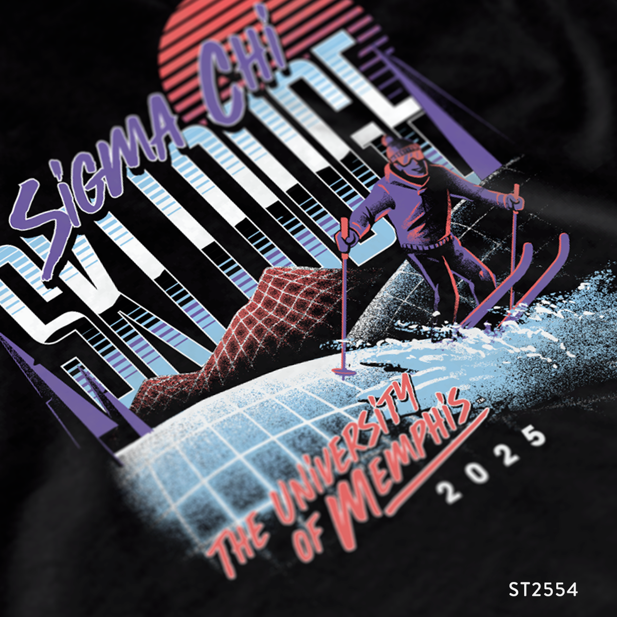 Sigma Chi Ski Lodge Event T-Shirt Design