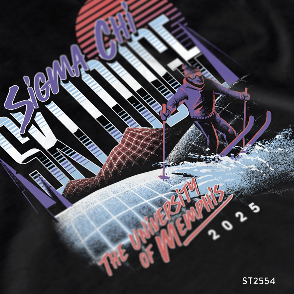 Sigma Chi Ski Lodge Event T-Shirt Design