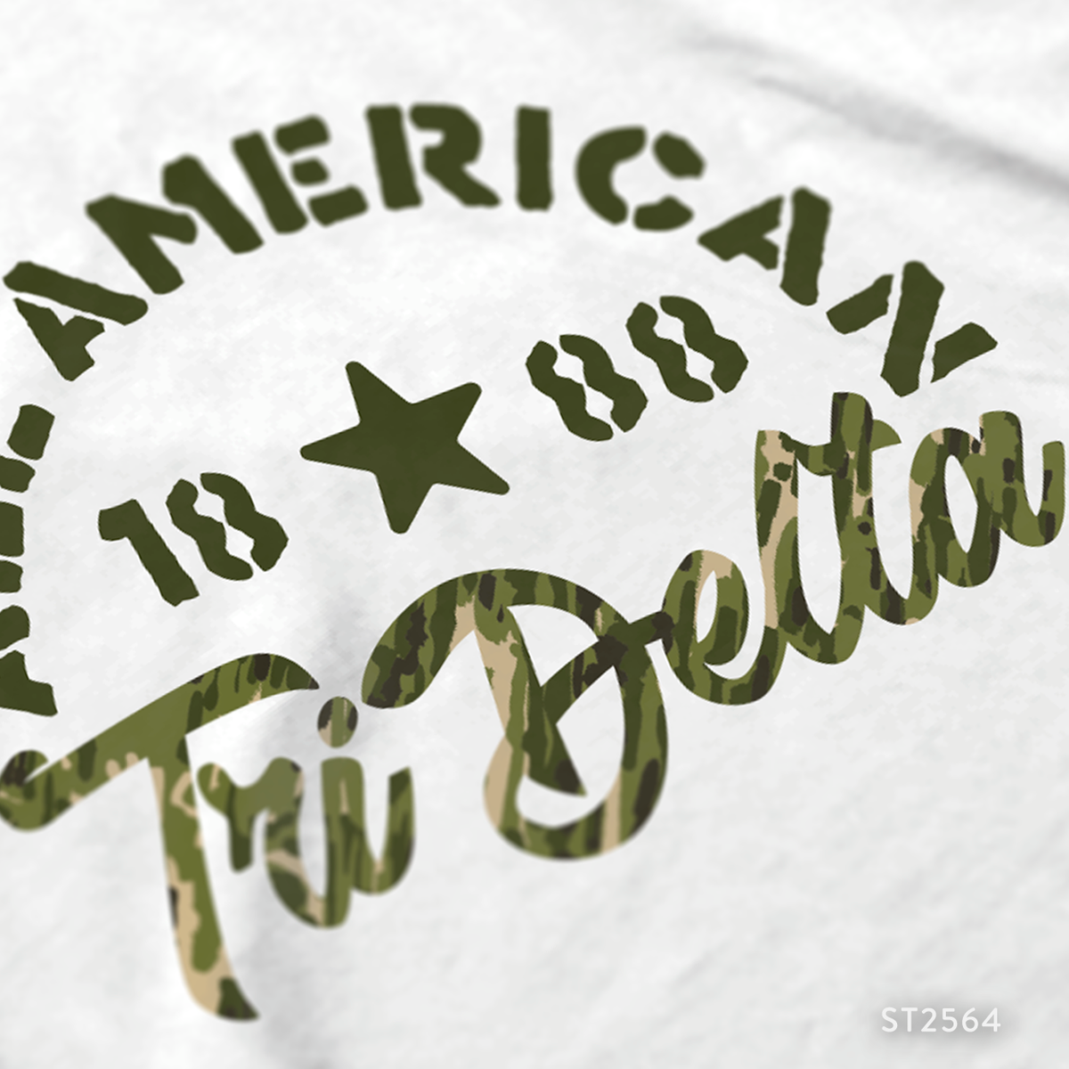 Tri Delta Sporty Camo PR T-Shirt Design