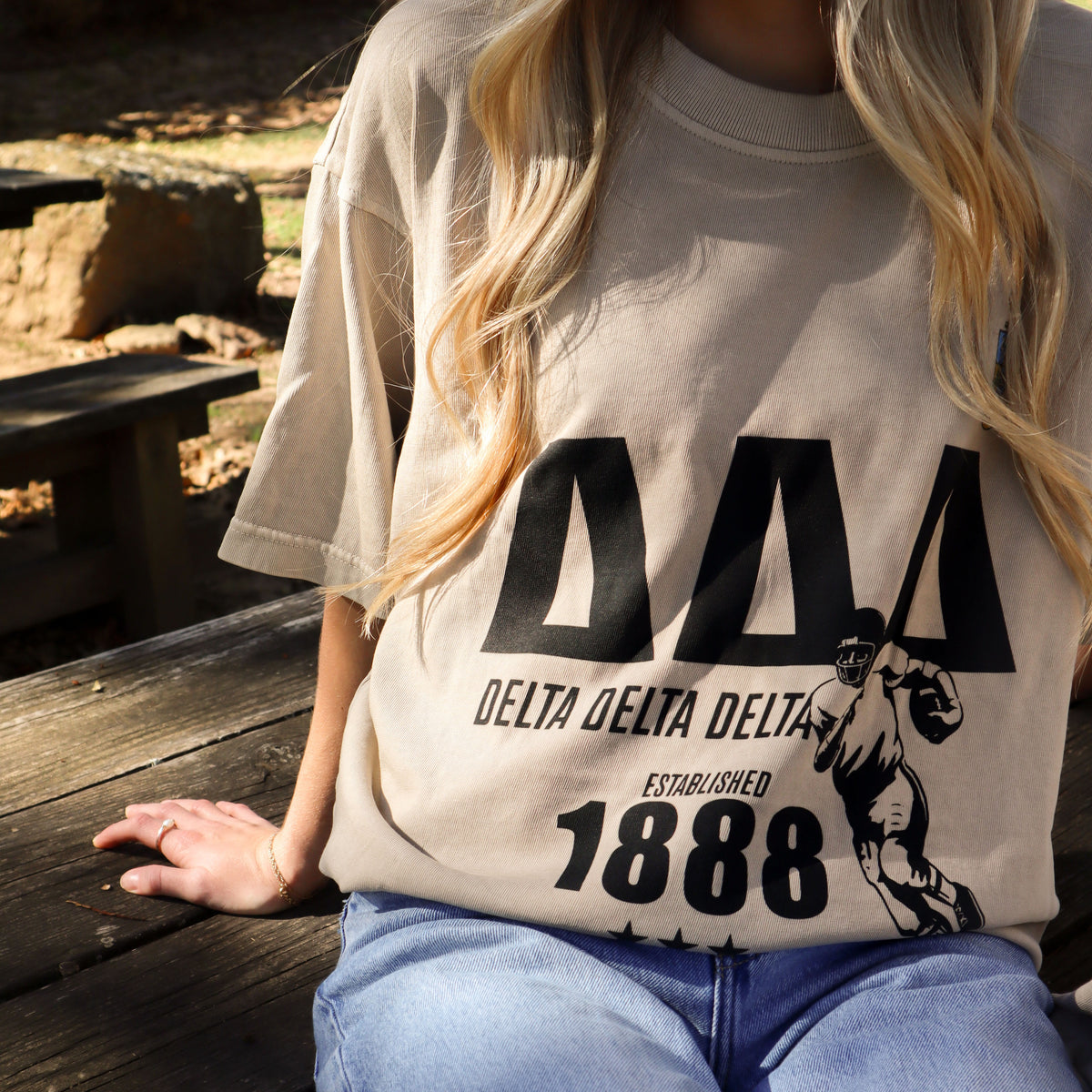 B-Unlimited Greek - Football Champs Tee - Delta Delta Delta