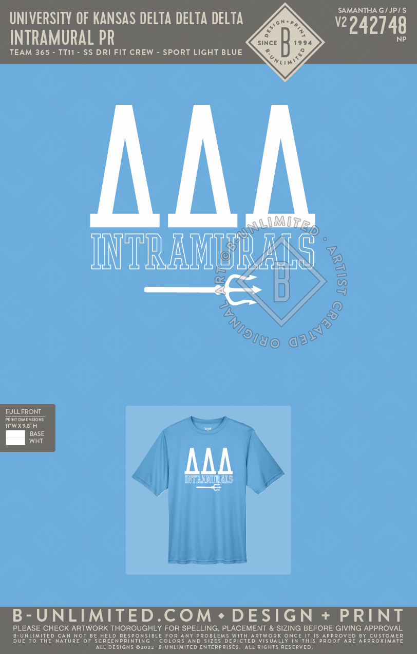 University of Kansas Delta Delta Delta Intramural PR Team 365