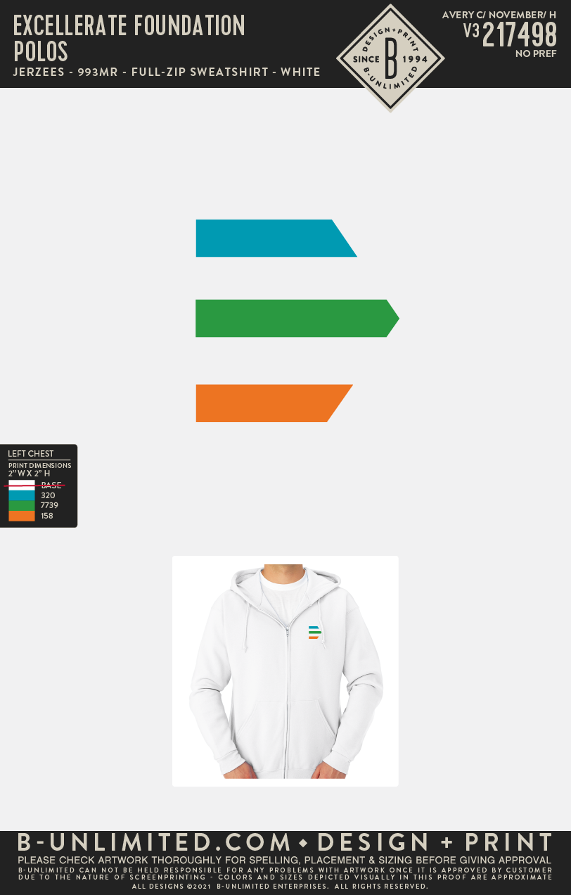 Excellerate Foundation - Polos White (Colored Logo)