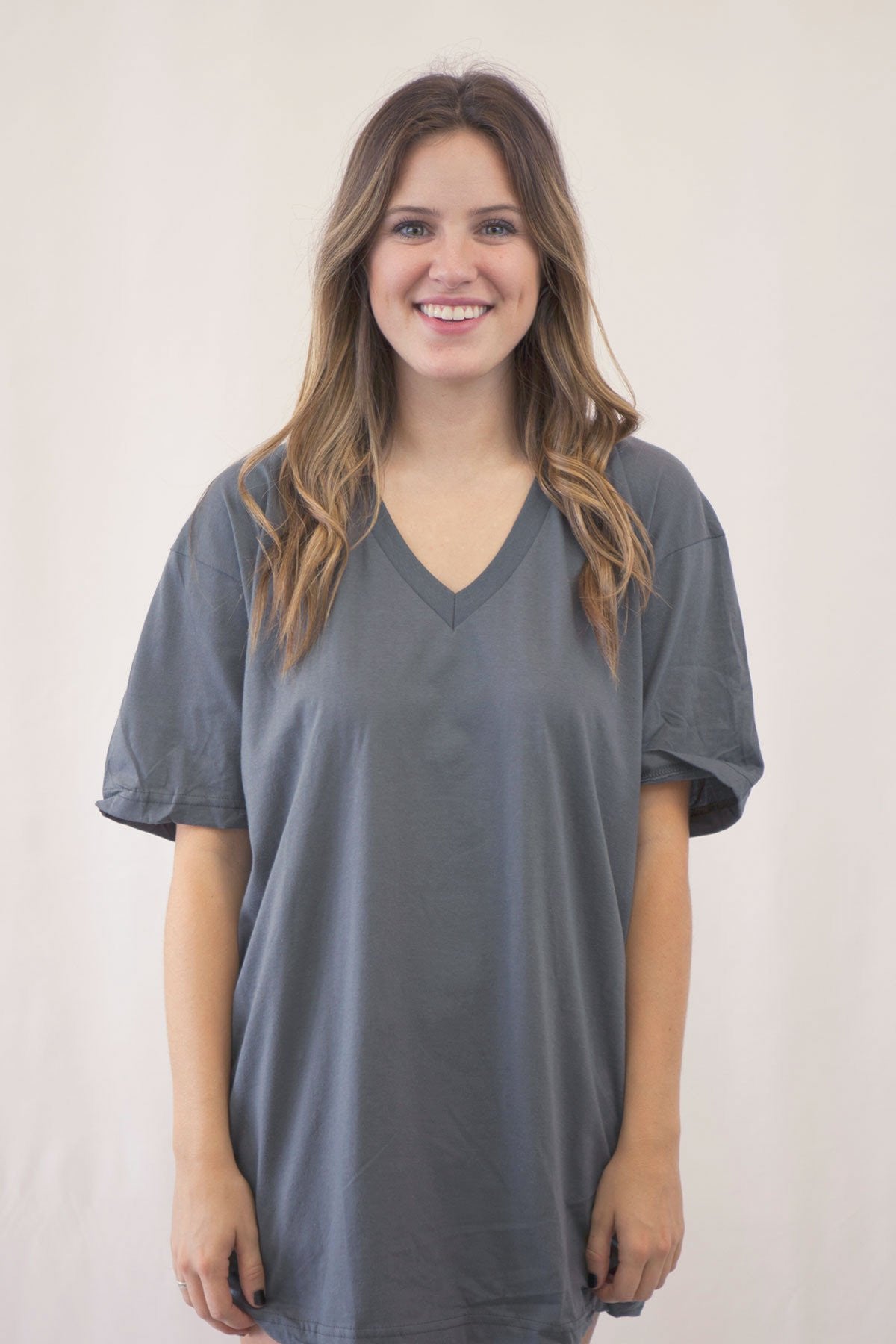 American Apparel 2456 Fine Jersey Vneck