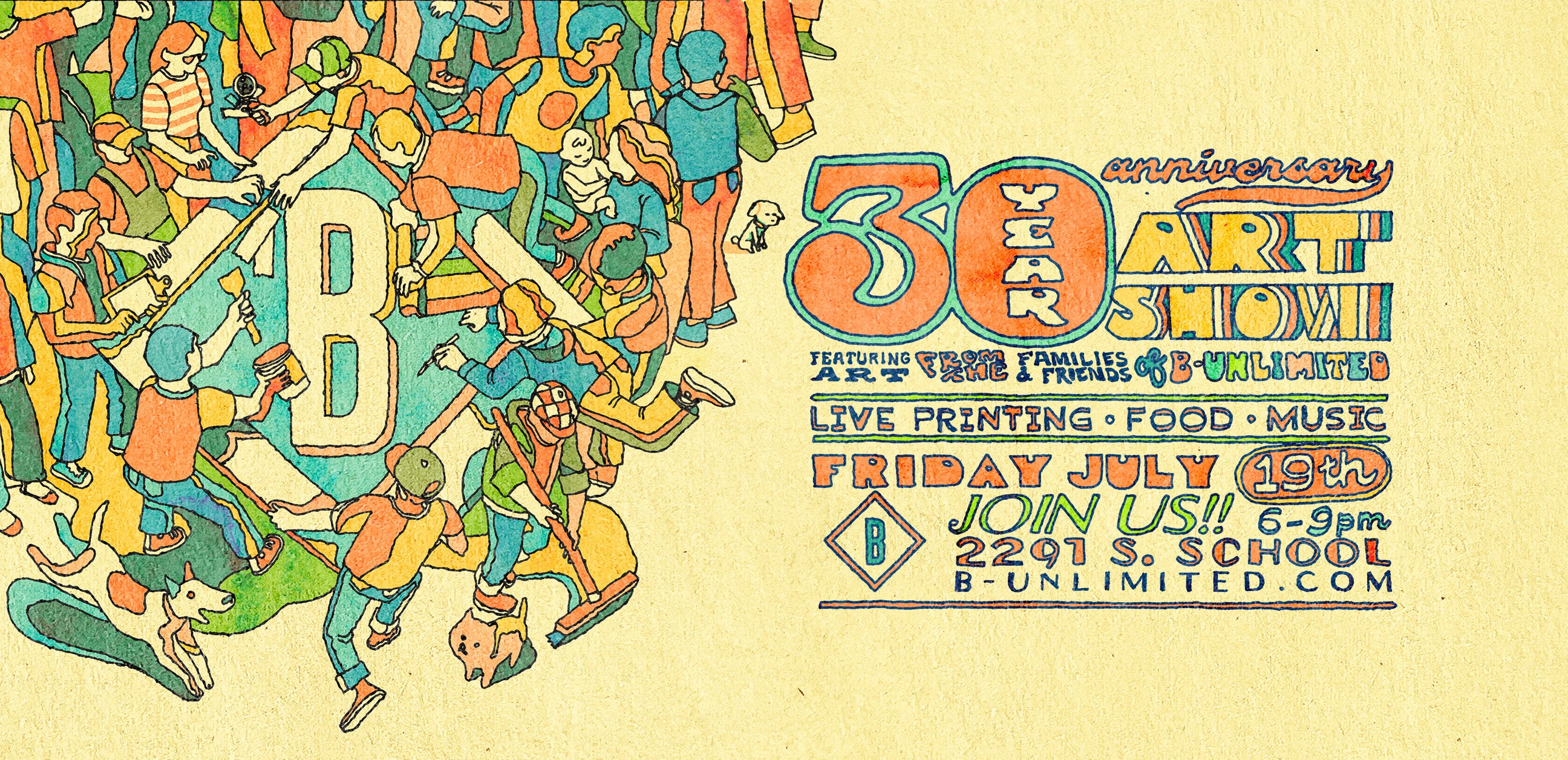 30 Year Anniversary Art Show BUnlimited Custom Apparel Shop