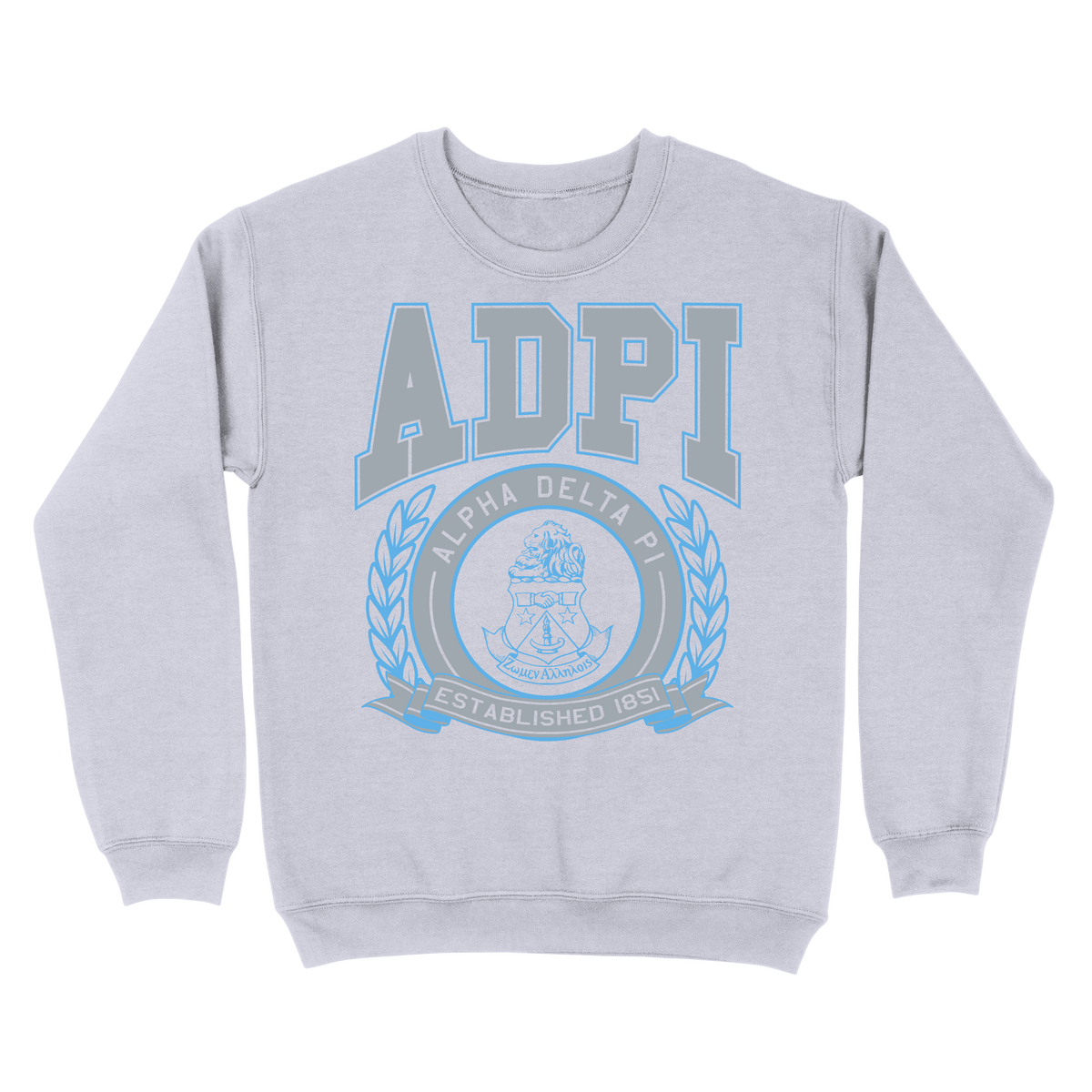 B-Unlimited Sales - Spring 2023 Crest Sweatshirt (ADPI) (EOS26) - B-Unlimited BUN101 - Ash