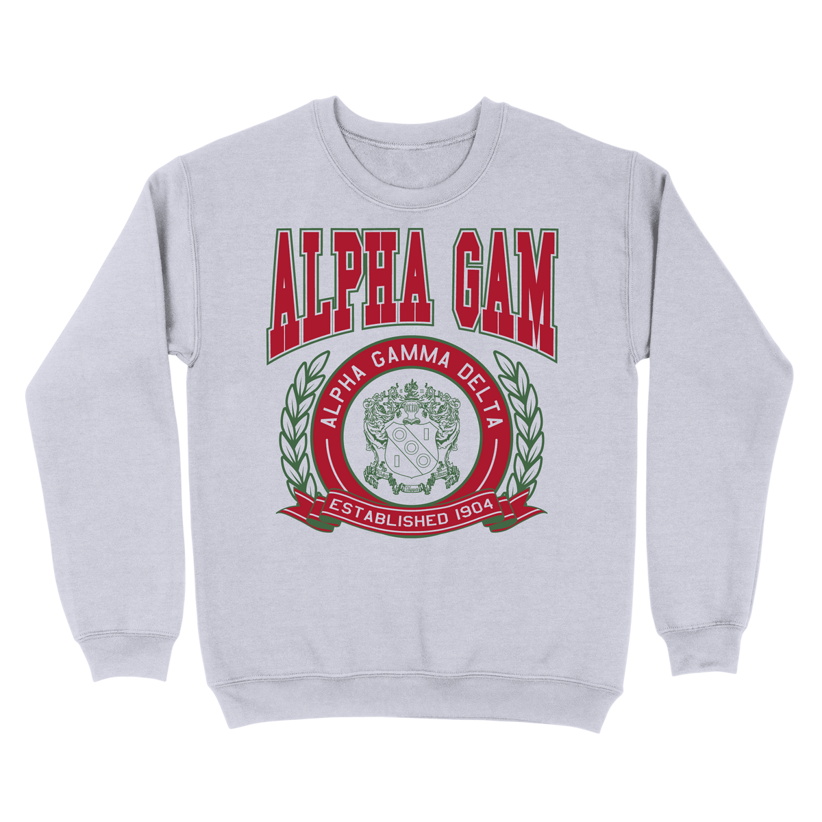 B-Greek -  Vintage Crest Crewneck - Alpha Gamma Delta