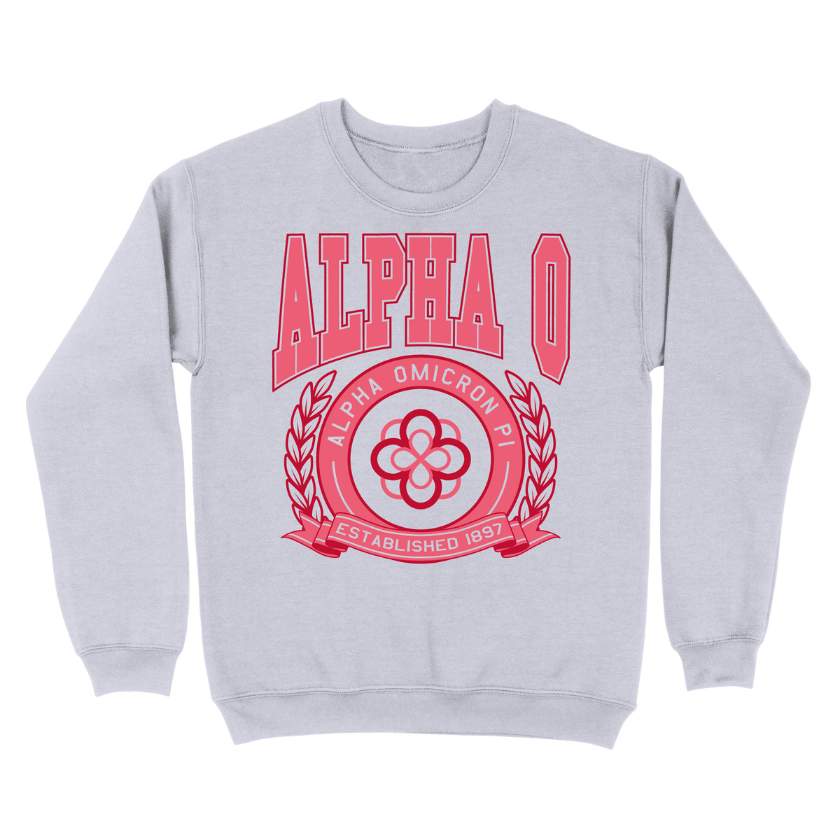 B-Greek -  Vintage Crest Crewneck - Alpha Omicron Pi