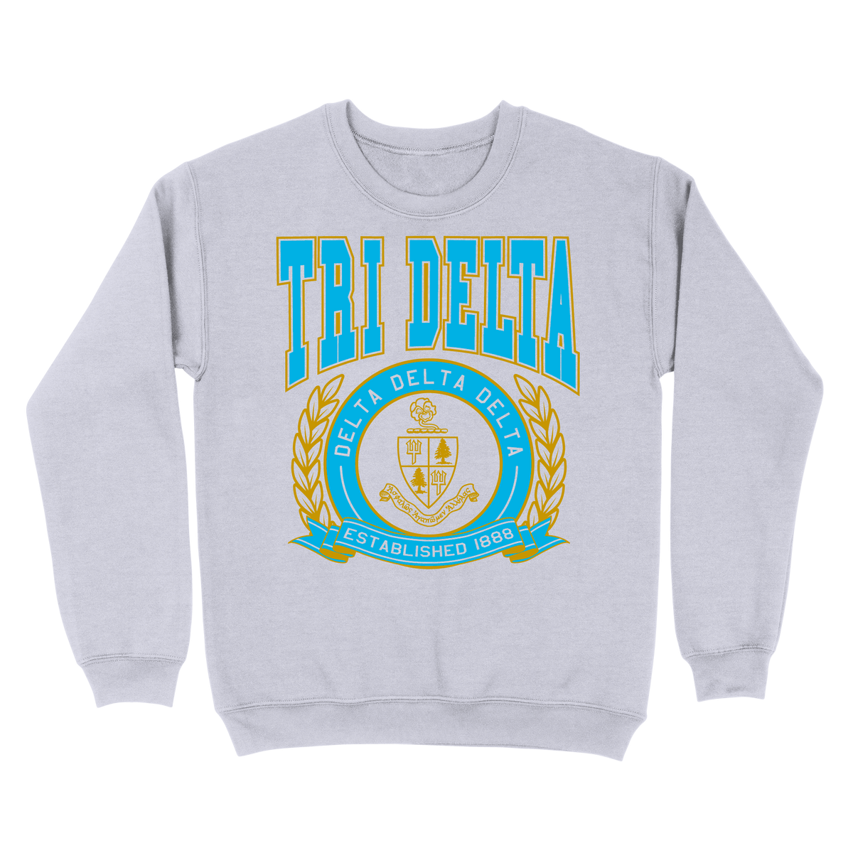 B-Unlimited Sales - Spring 2023 Crest Sweatshirt (Tri Delta) (EOS26) - B-Unlimited BUN101 - Ash