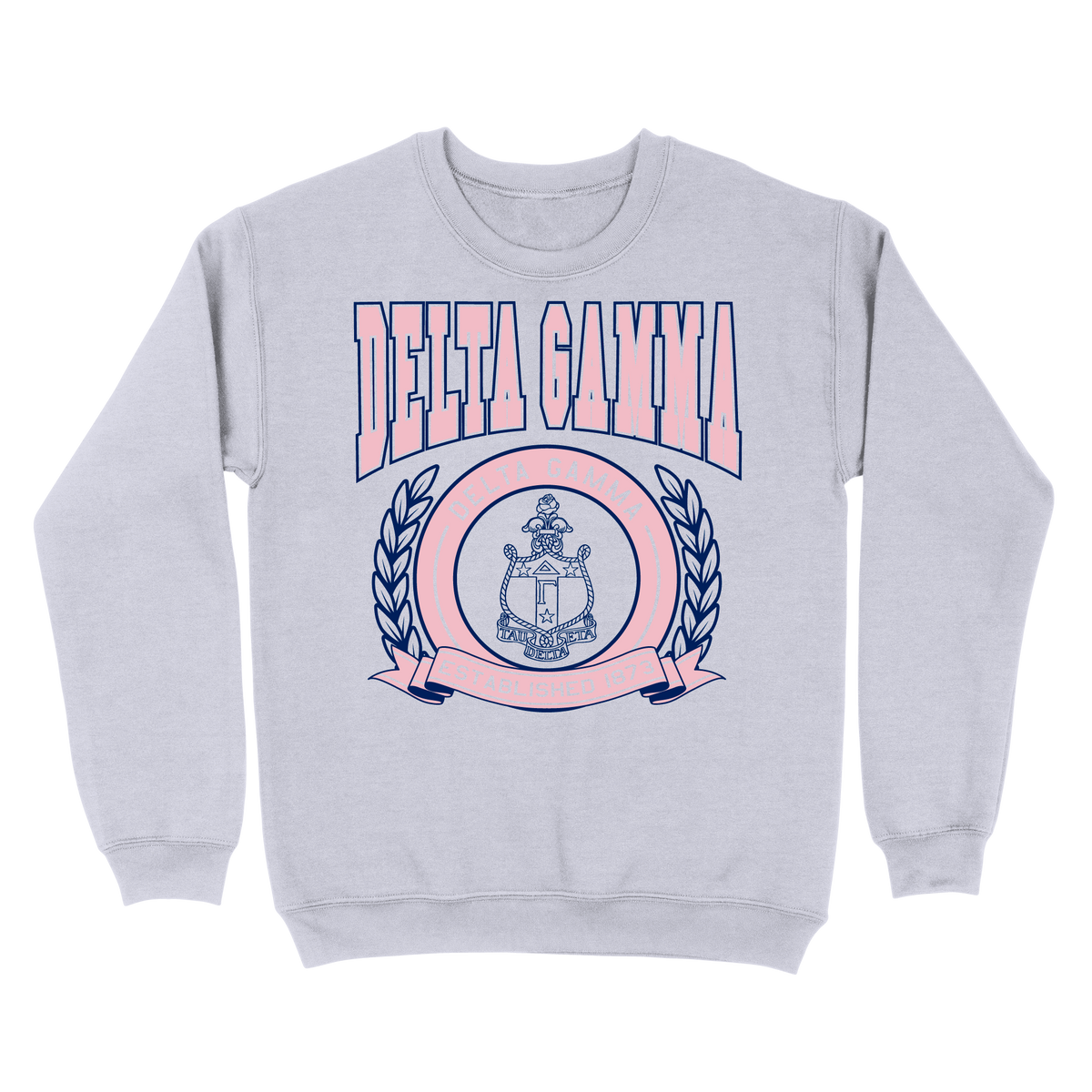 B-Greek -  Vintage Crest Crewneck - Delta Gamma