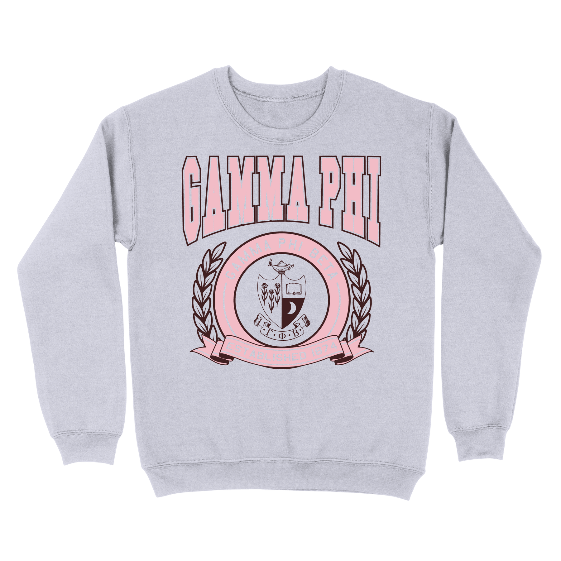 B-Unlimited Sales - Spring 2023 Crest Sweatshirt (Gamma Phi) (EOS26) - B-Unlimited BUN101 - Ash