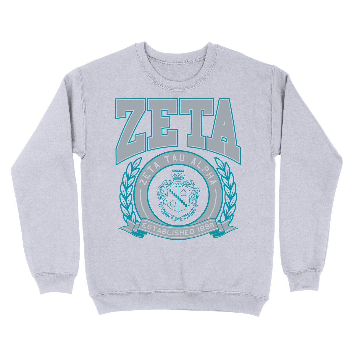 B-Greek -  Vintage Crest Crewneck - Zeta Tau Alpha