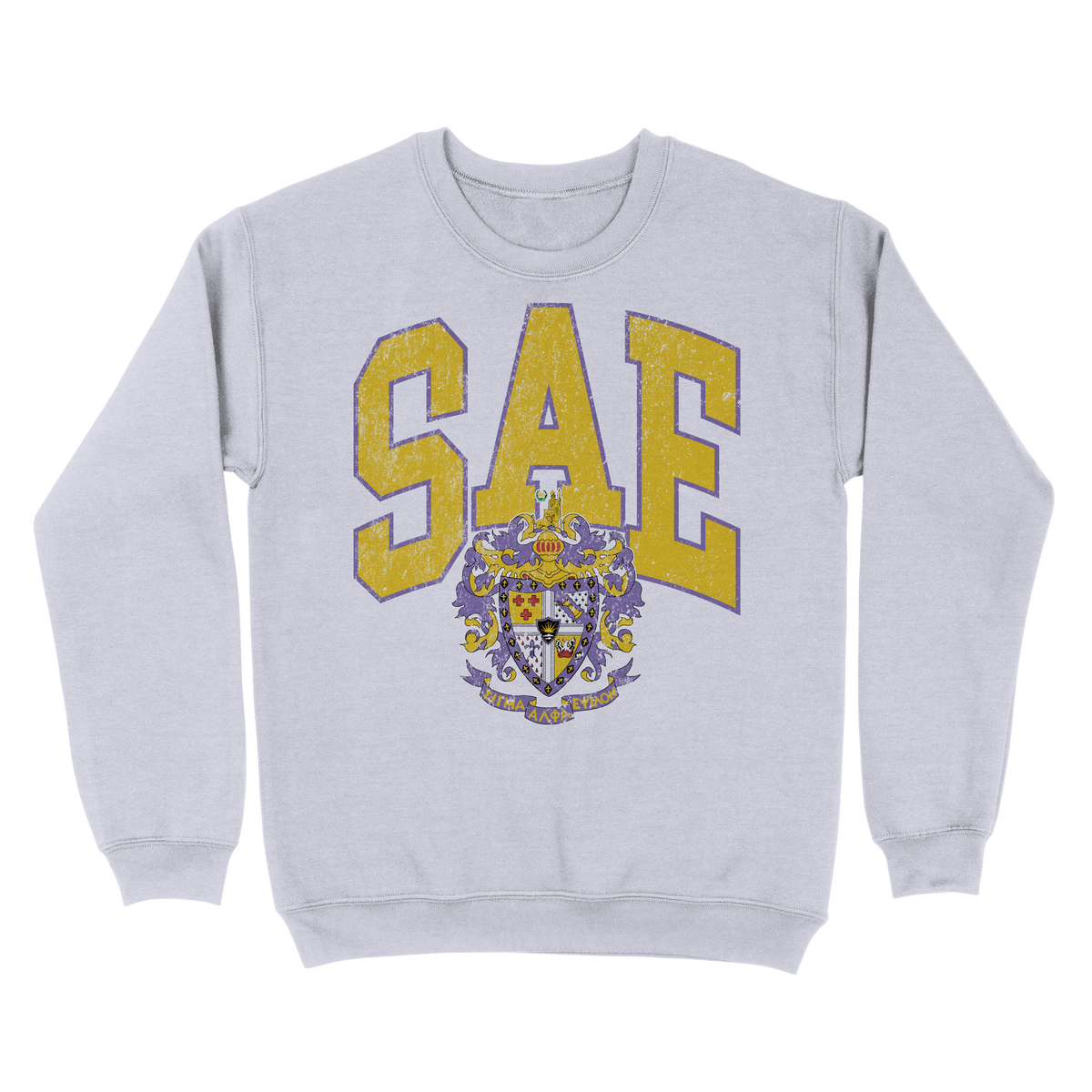 B-Greek -  Vintage Crest Crewneck - Sigma Alpha Epsilon