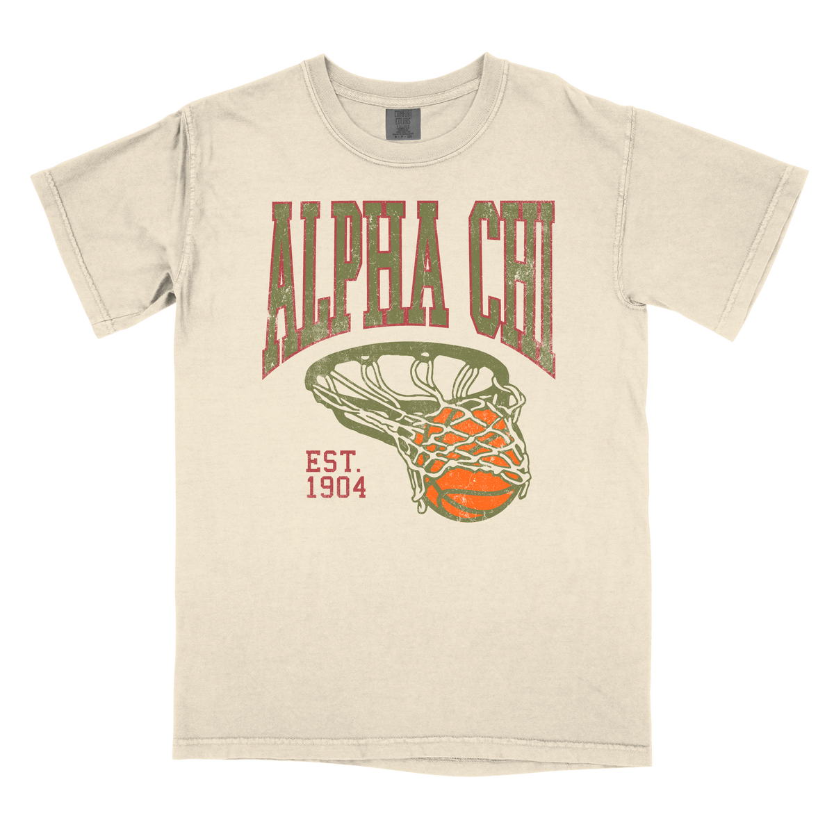 B-Unlimited Sales - Swish Tee (Alpha Chi) - CC - 1717 - SS Crew - Ivory