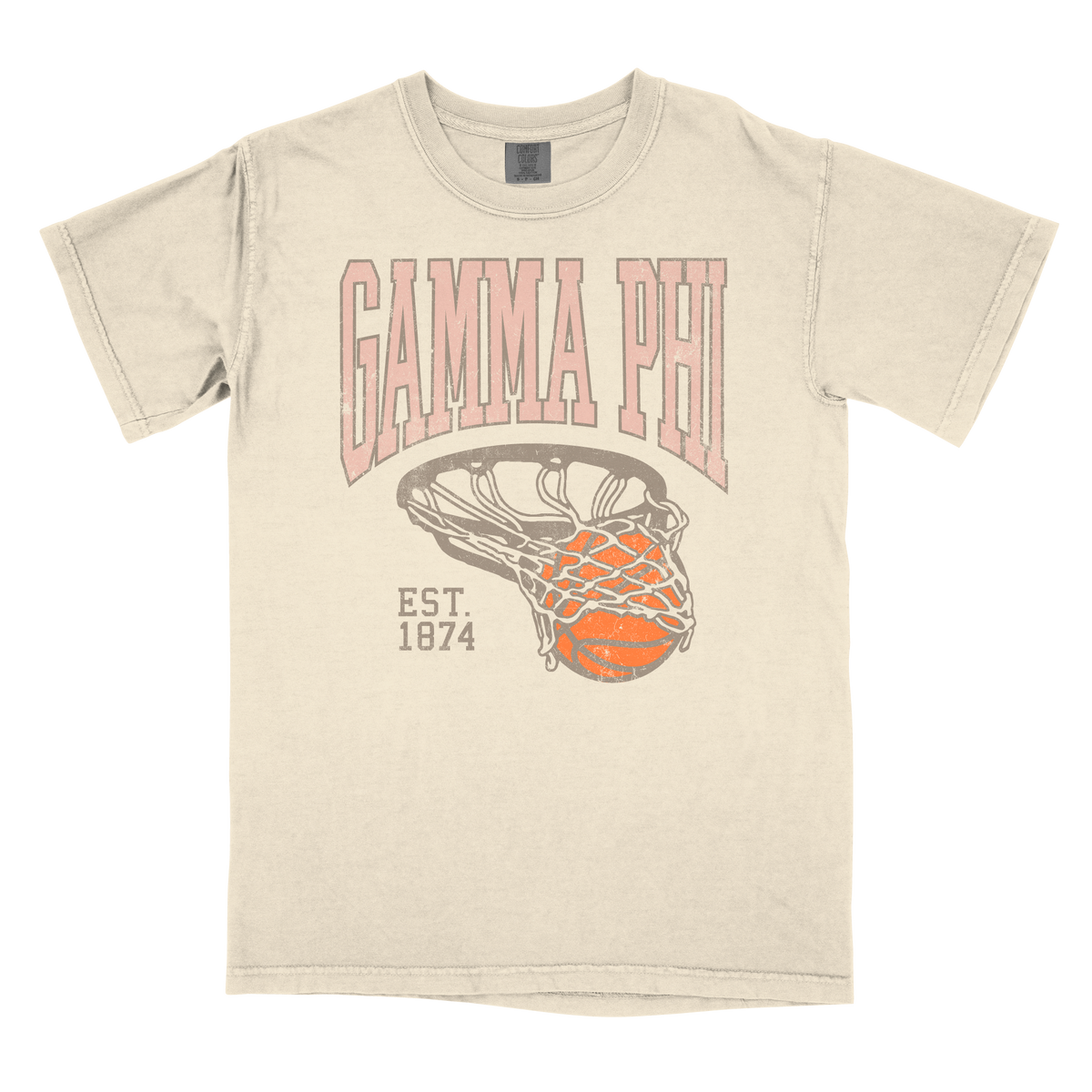 B-Unlimited Sales - Swish Tee (Gamma Phi) - CC - 1717 - SS Crew - Ivory