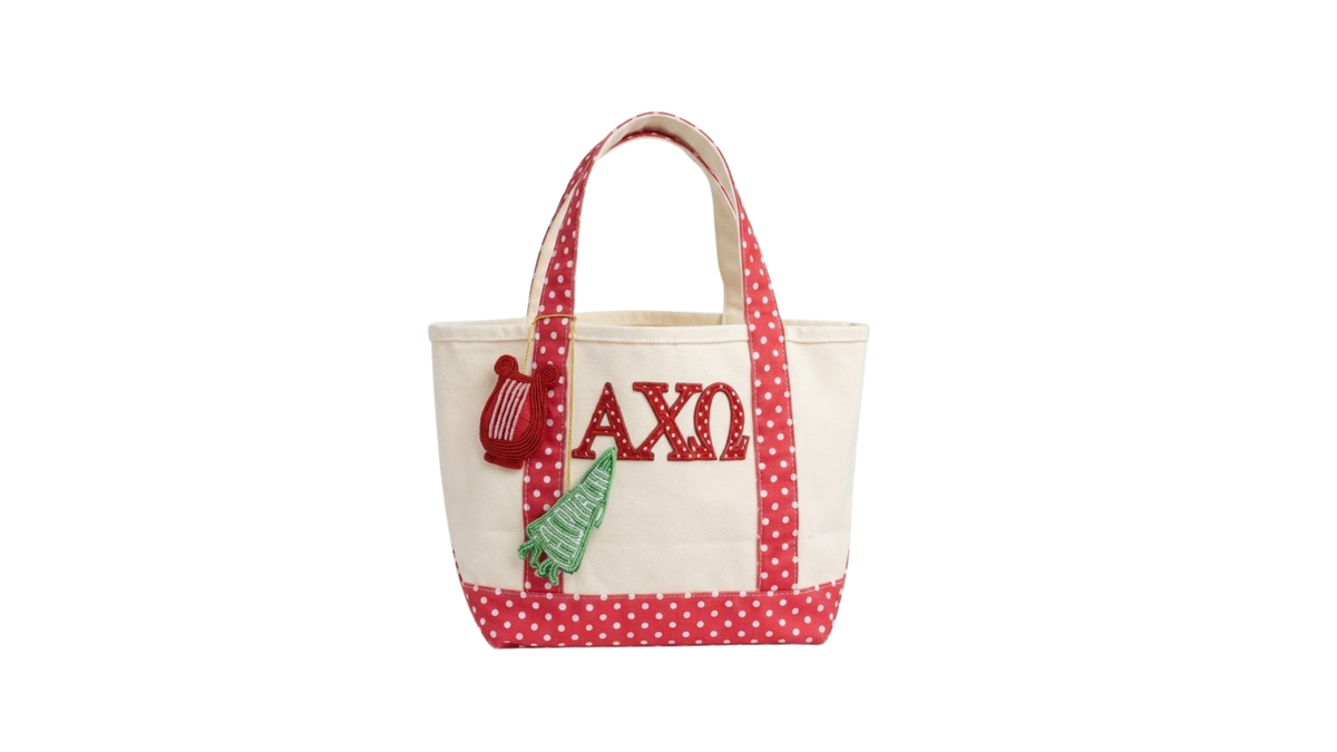 B-Unlimited Greek - Dots for Days Tote Alpha Chi
