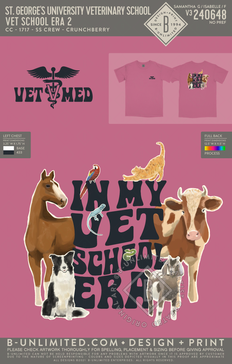 St. George's University Veterinary School - Vet School Era 2 Non-Pocket - CC - 1717 - SS Crew - Crunchberry