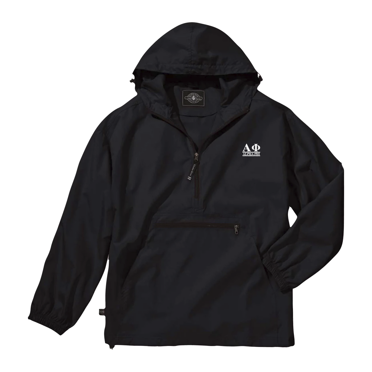B-Unlimited Greek - Rain Jacket (APHI) - Charles River - 9905 - Solid Rain Jacket Pullover - Black
