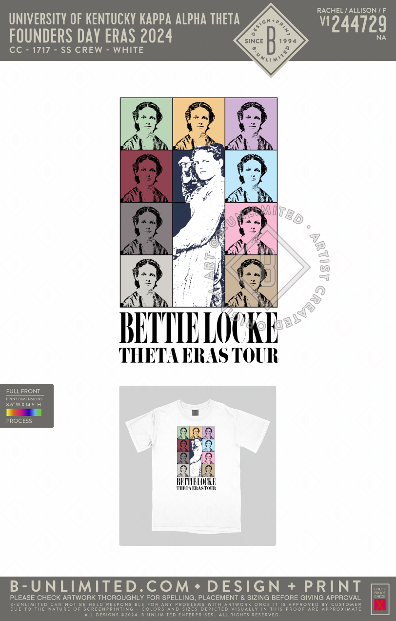 University of Kentucky Kappa Alpha Theta Founders Day Eras 2024 CC