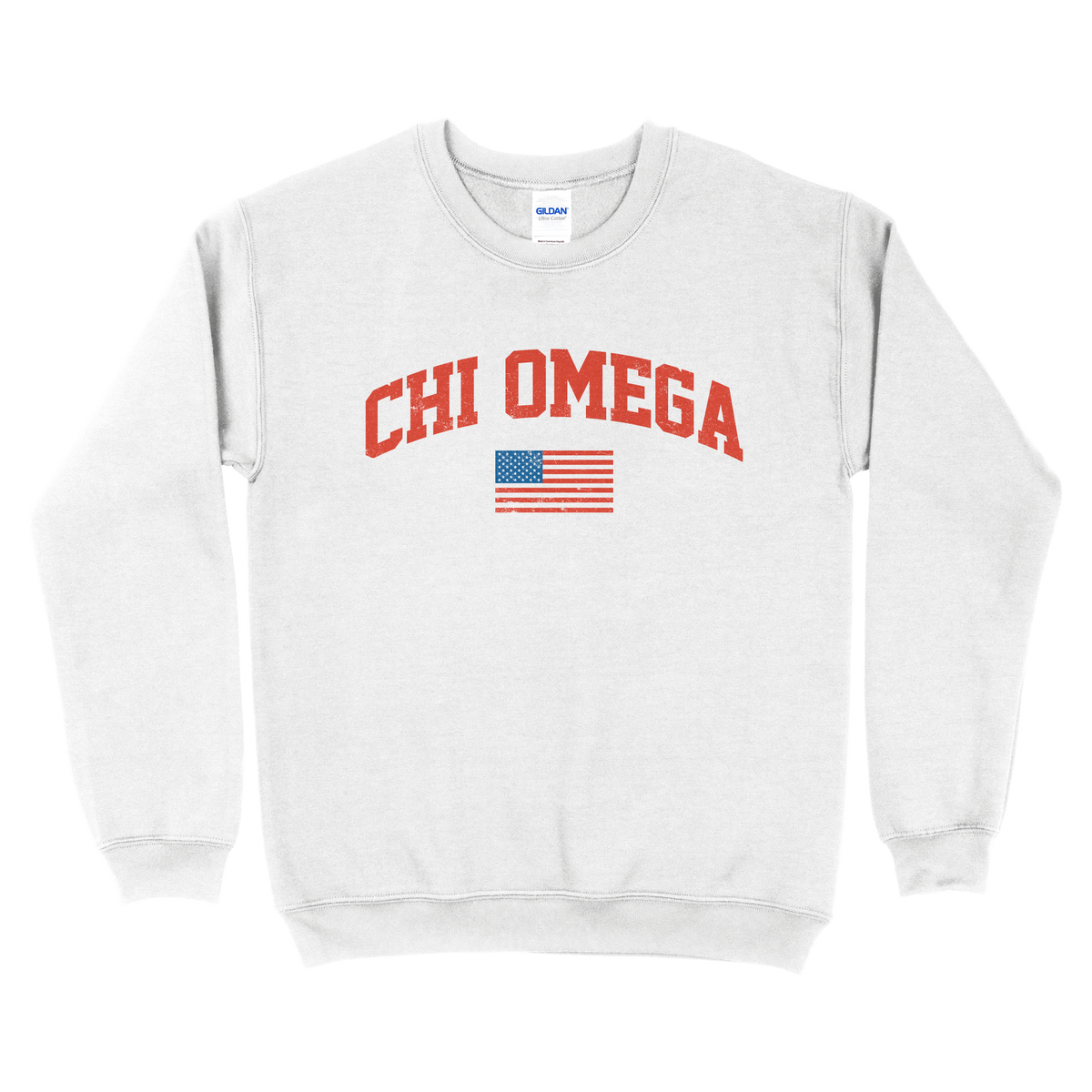 B-Greek - Classic Flag Crewneck - Chi Omega