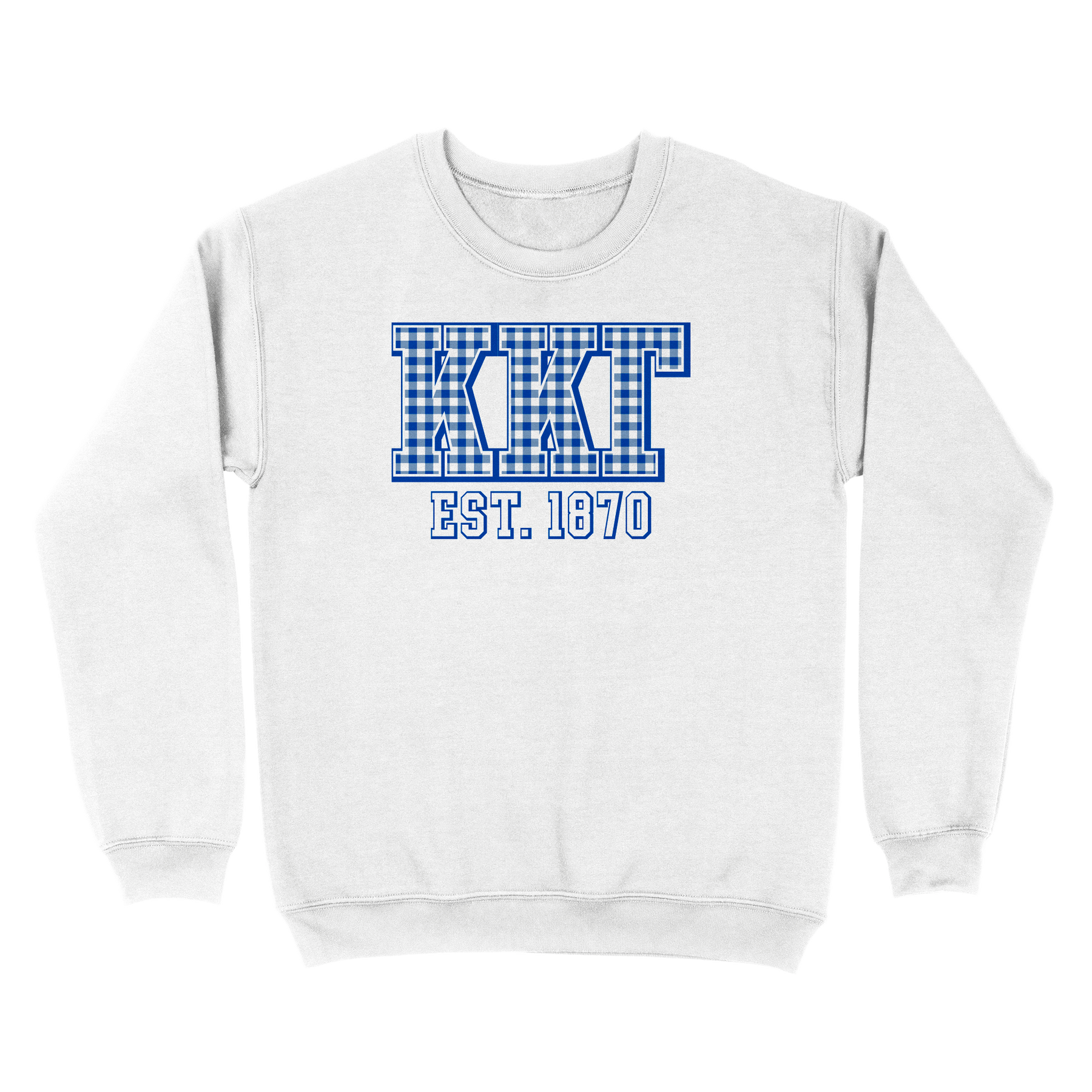 B-Greek - Kappa Kappa Gamma - Gingham PR Crewneck Sweatshirt