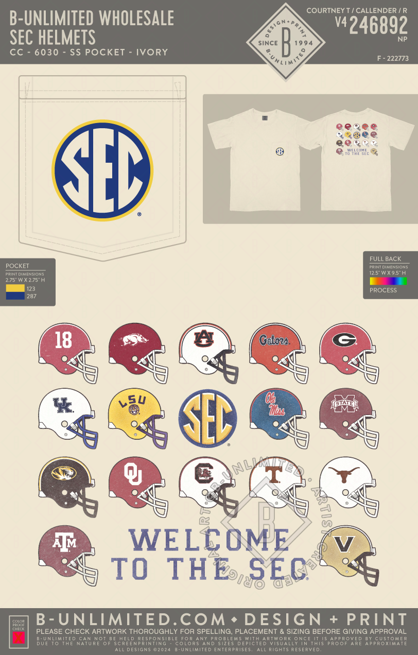 B-Unlimited Wholesale - SEC Helmets - CC - 6030 - SS Pocket - Ivory