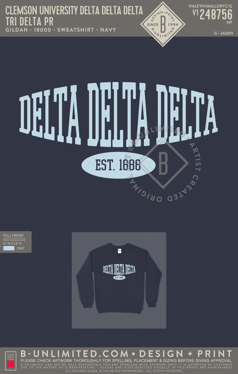 Tri delta apparel 2025