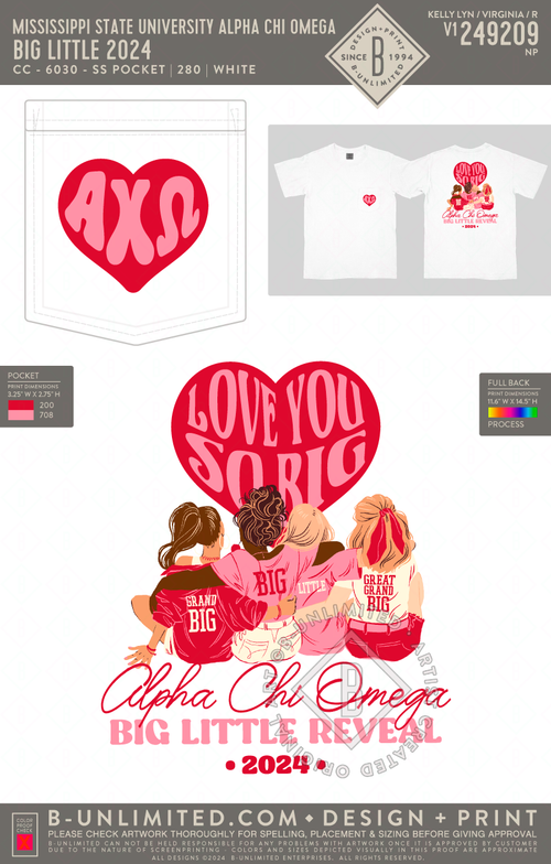 Mississippi State University Alpha Chi Omega Big Little 2024 CC