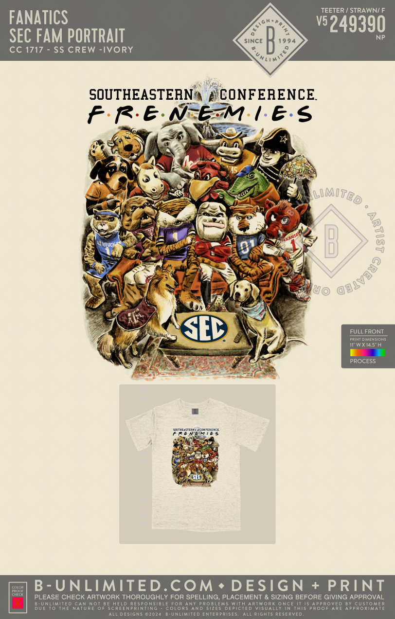 B-Unlimited Wholesale - SEC Fam portrait - CC - 1717 - SS Crew - Ivory