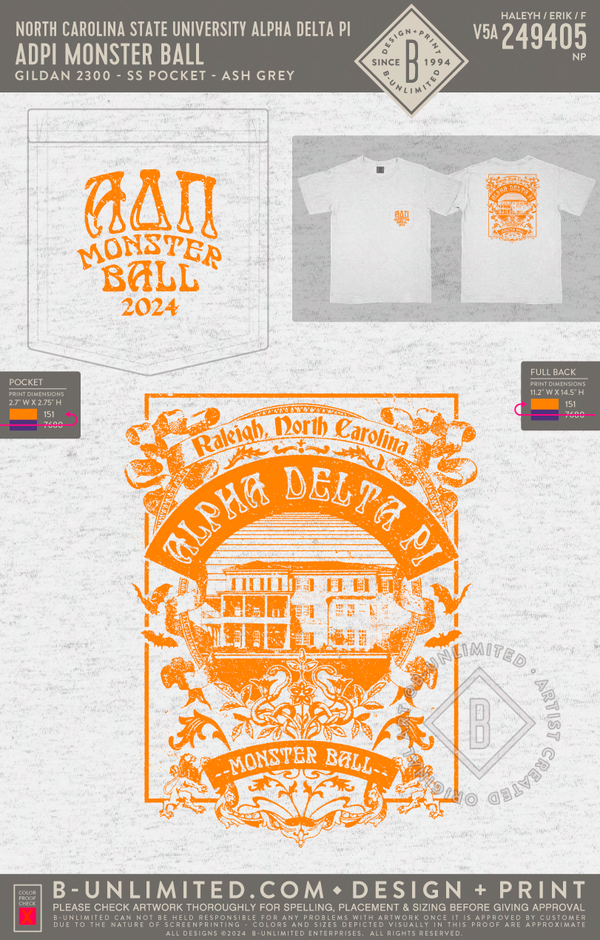North Carolina State University Alpha Delta Pi ADPI Monster Ball G
