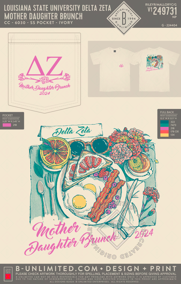 Louisiana State University Delta Zeta Mother Daughter Brunch CC