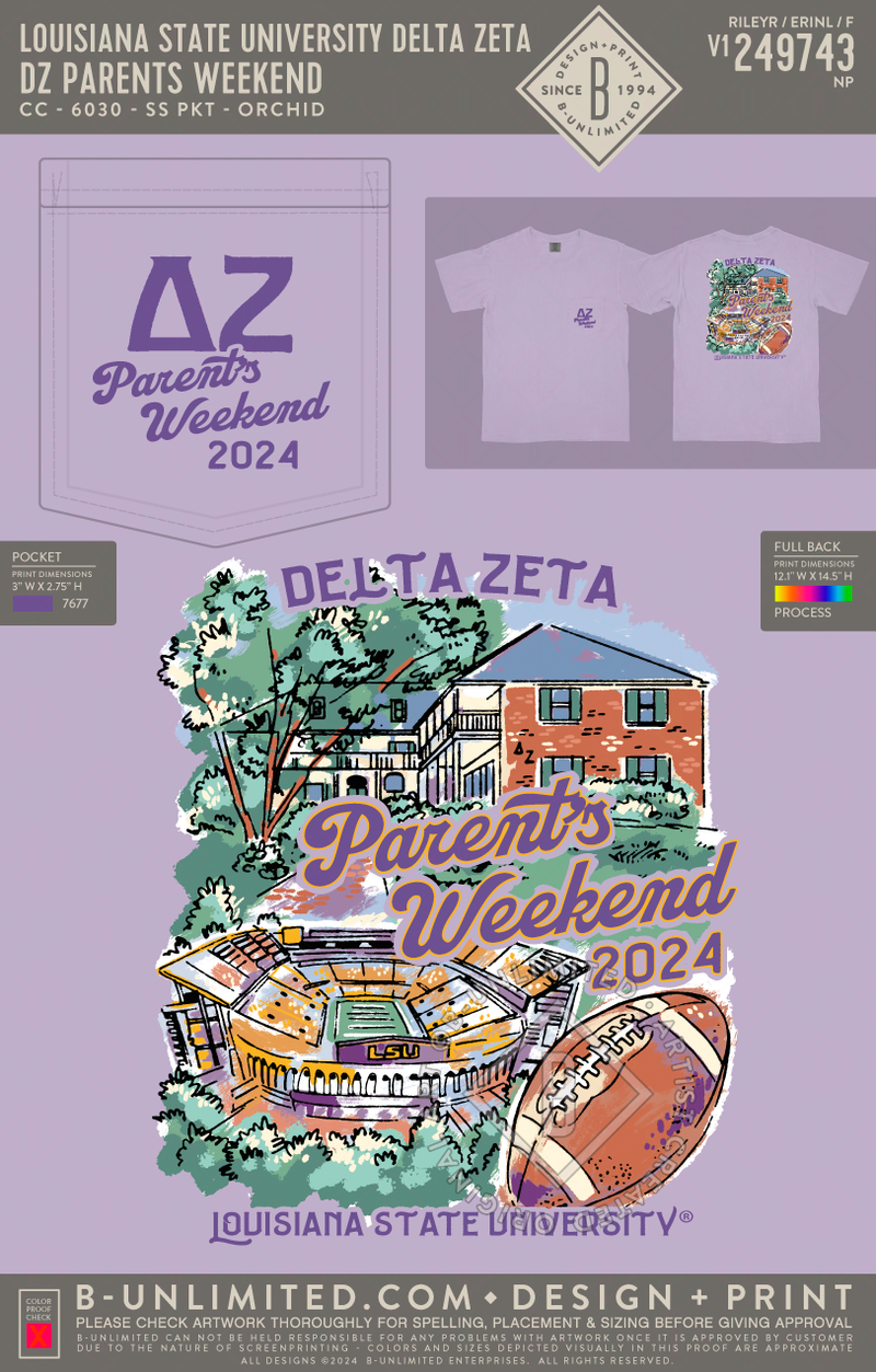 Louisiana State University Delta Zeta DZ Parents Weekend CC 6030