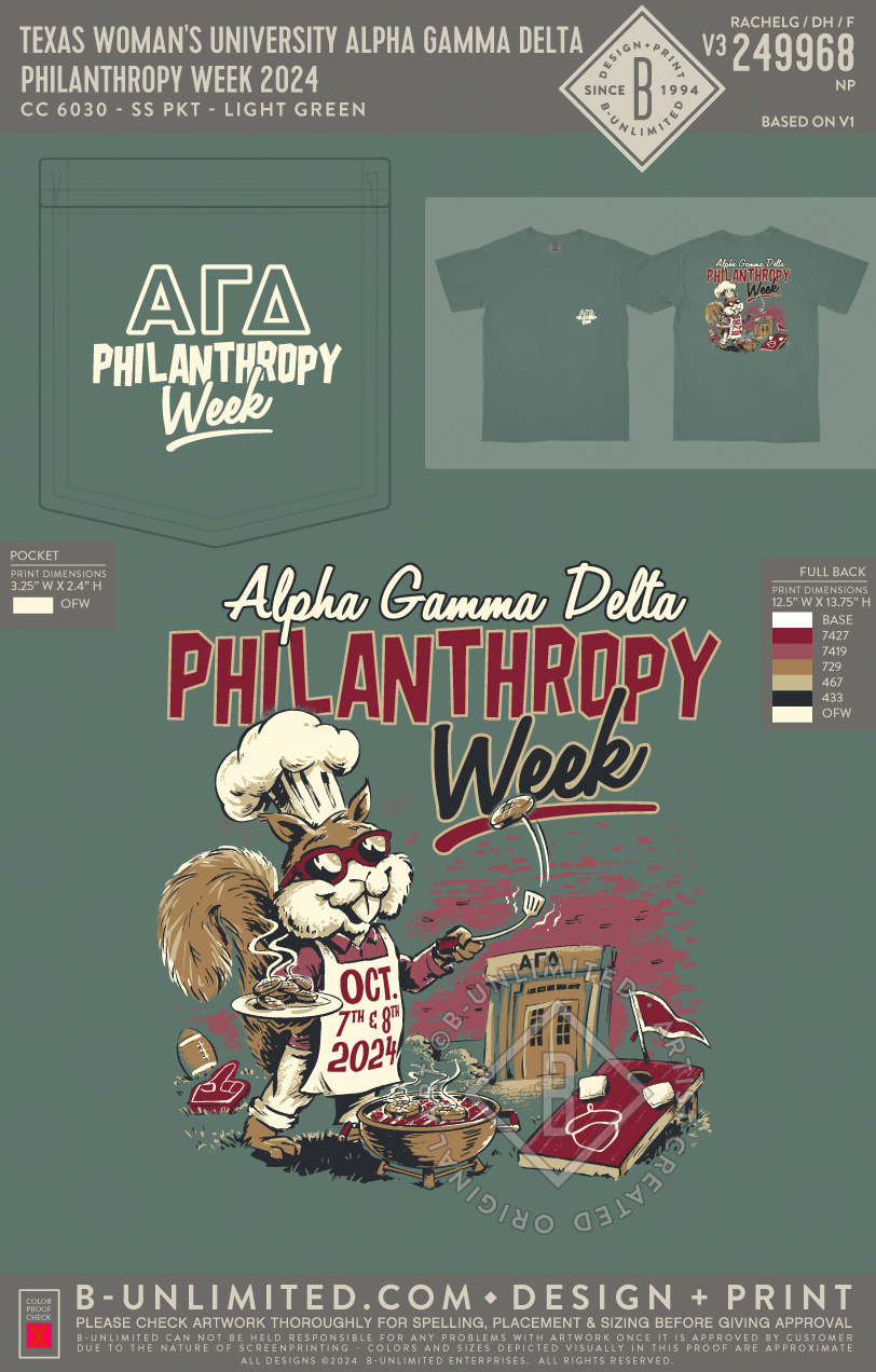 Texas Woman's University Alpha Gamma Delta Philanthropy Week 2024