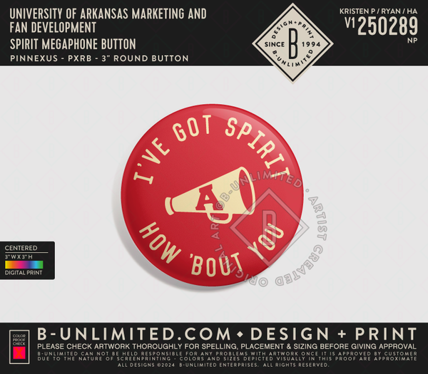 University of Arkansas Marketing and Fan Development Spirit Megaphon