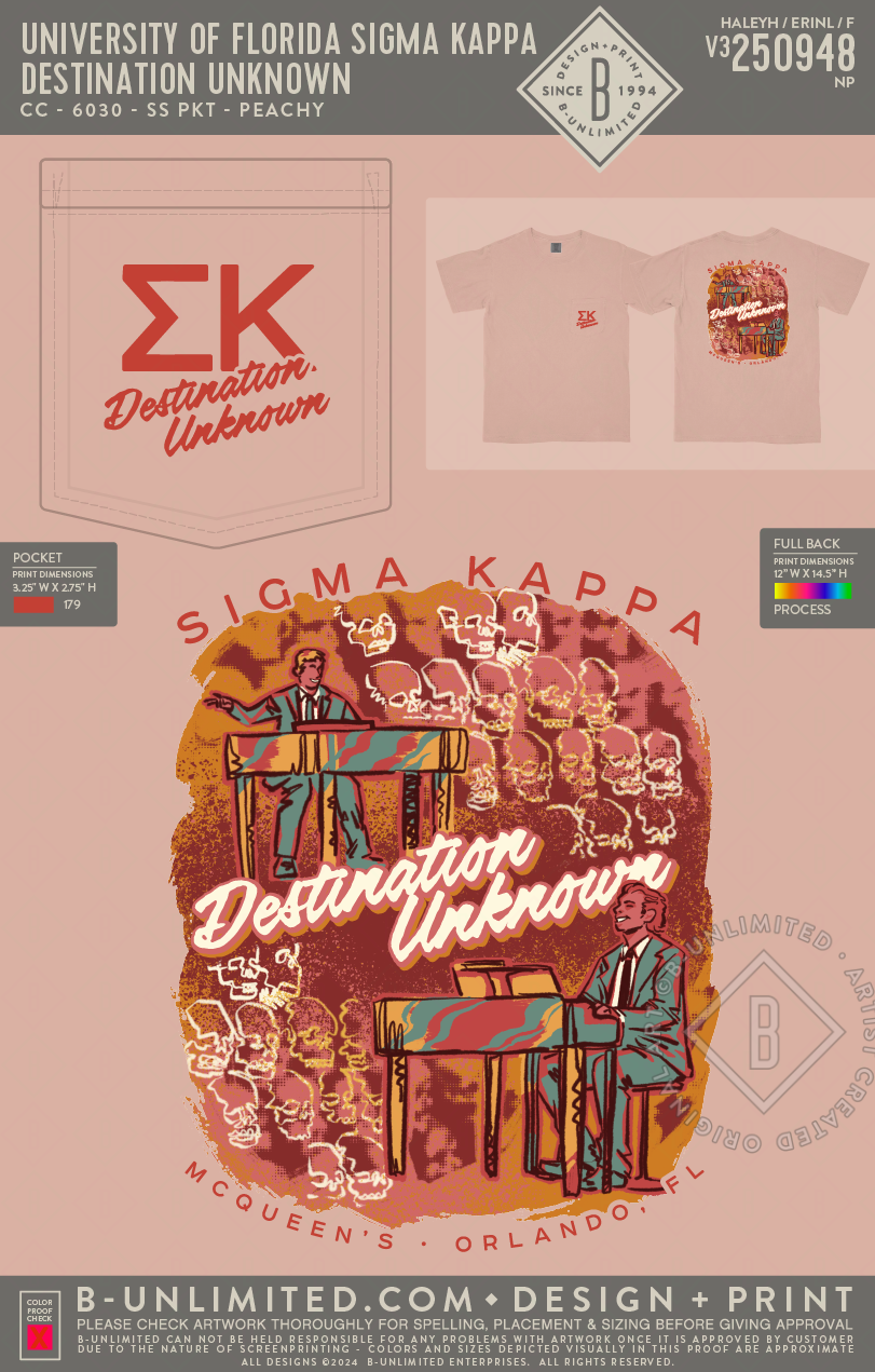 University of Florida Sigma Kappa - Destination Unknown (EOS25) - CC - 6030 - SS Pocket - Peachy