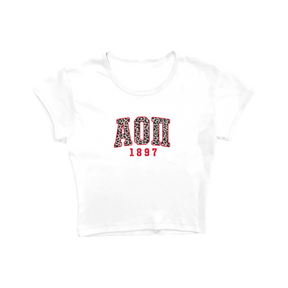 B-Greek - Cheetah Baby Tee - Alpha Omicron Pi