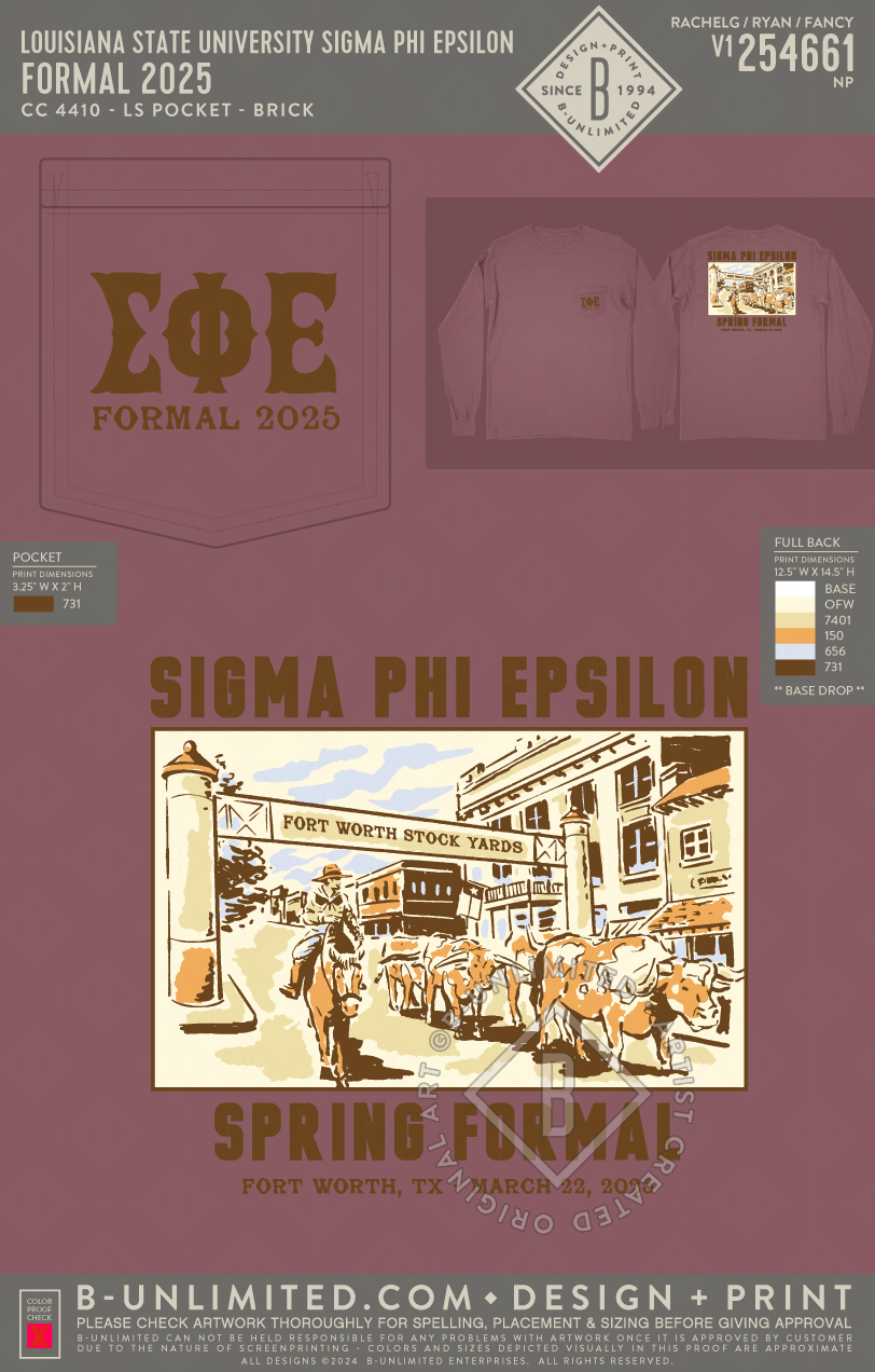 Louisiana State University Sigma Phi Epsilon - Formal 2025 (EOS25) - CC - 4410 - LS Pocket - Brick
