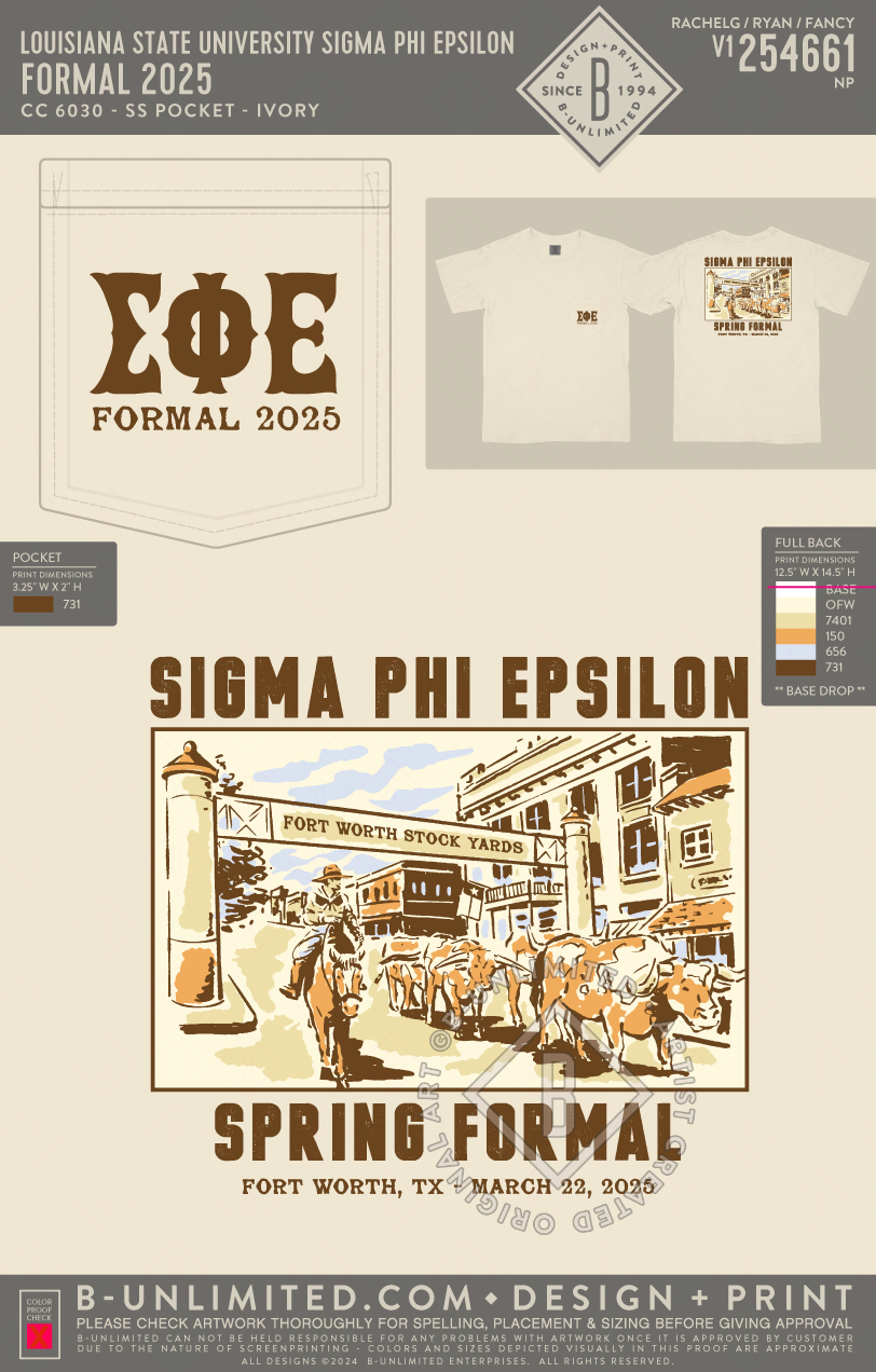 Louisiana State University Sigma Phi Epsilon - Formal 2025 (EOS25) - CC - 6030 - SS Pocket - Ivory