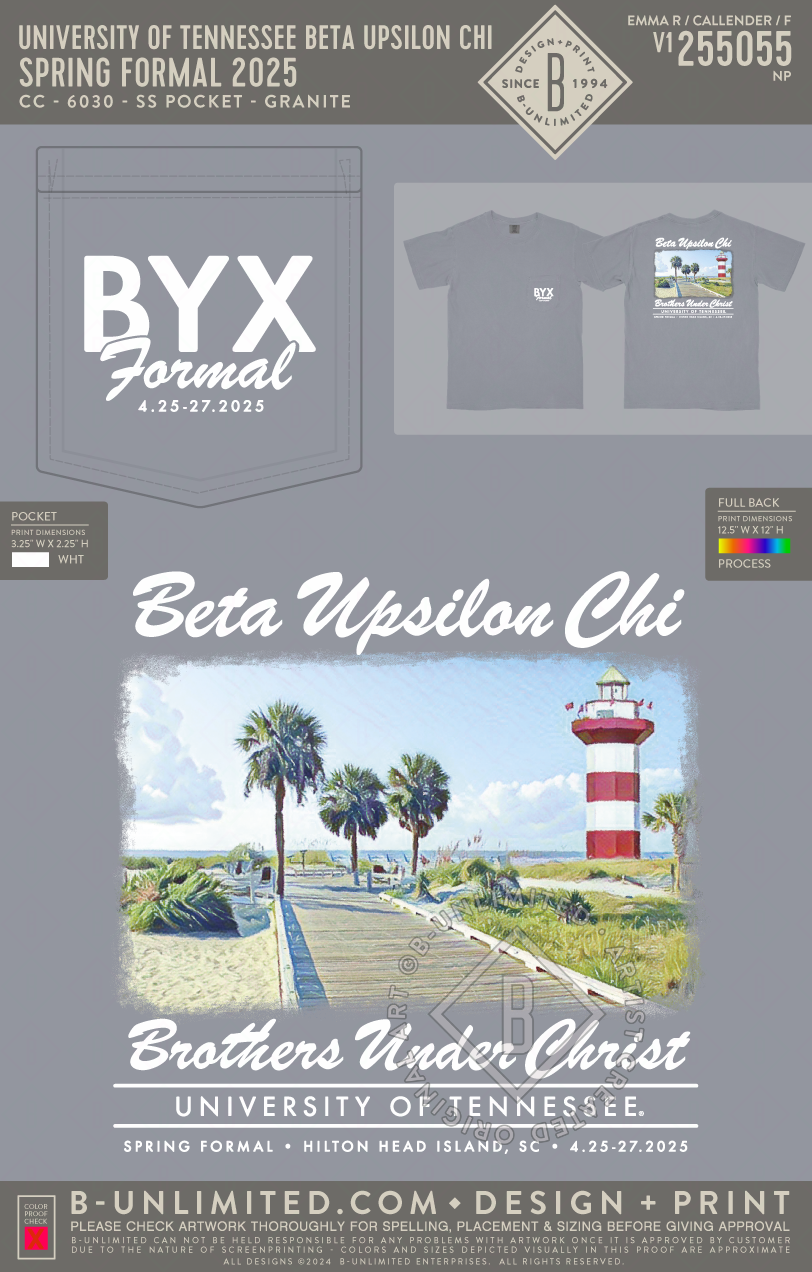 University of Tennessee Beta Upsilon Chi - Spring Formal 2025 - CC - 6030 - SS Pocket - Granite