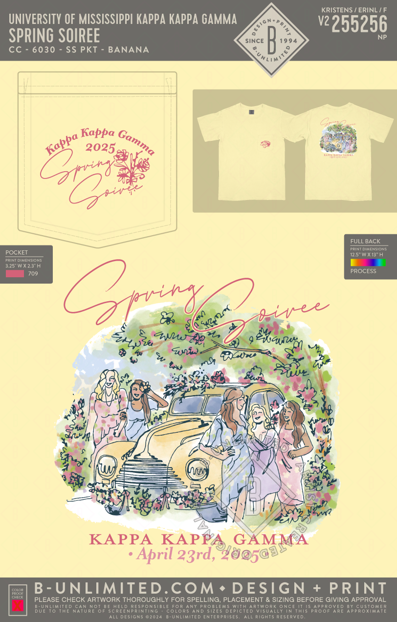 University of Mississippi Kappa Kappa Gamma - Spring Soiree - CC - 6030 - SS Pocket - Banana