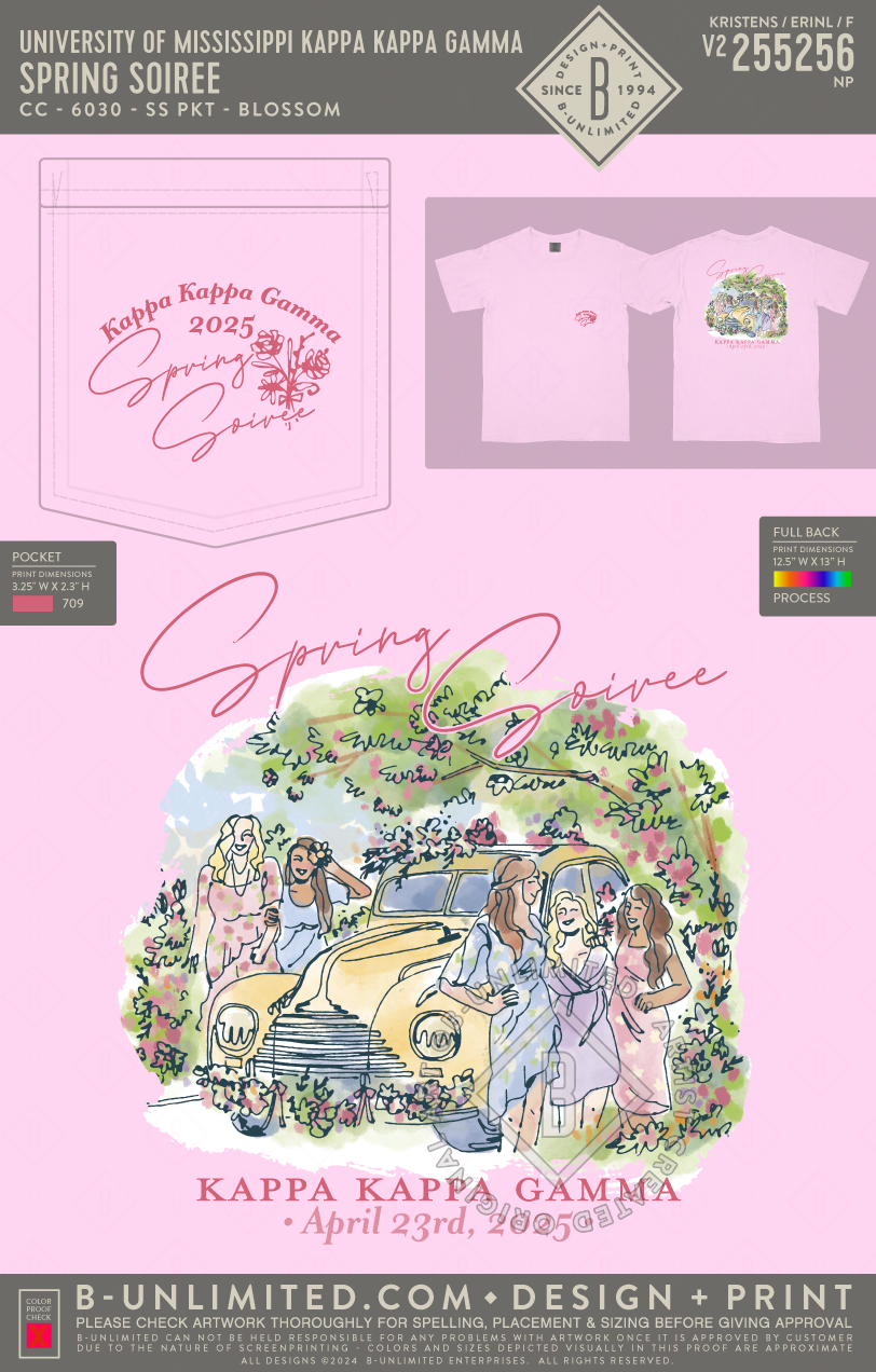 University of Mississippi Kappa Kappa Gamma - Spring Soiree - CC - 6030 - SS Pocket - Blossom