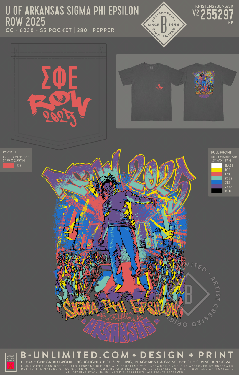 University of Arkansas Sigma Phi Epsilon - Row 2025 - CC - 6030 - SS Pocket - Pepper