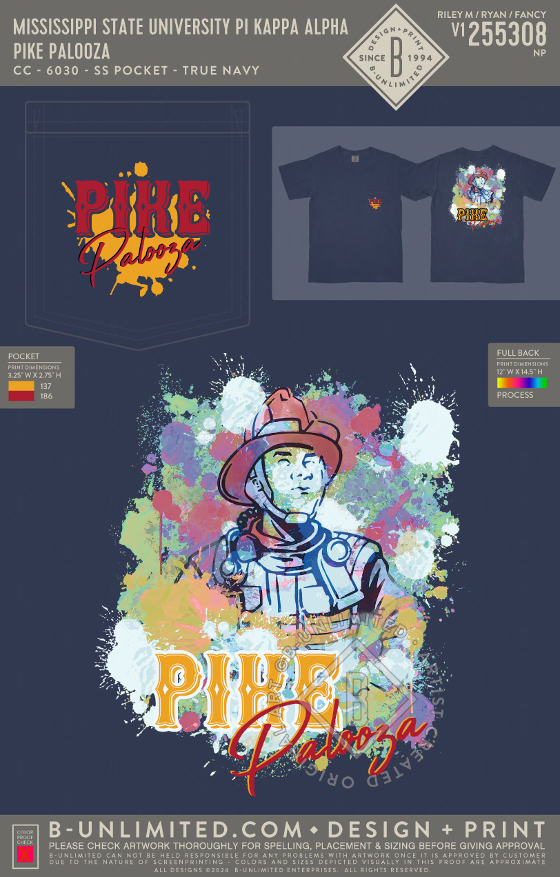 Mississippi State University Pi Kappa Alpha - Pike Palooza - CC - 6030 - SS Pocket - True Navy