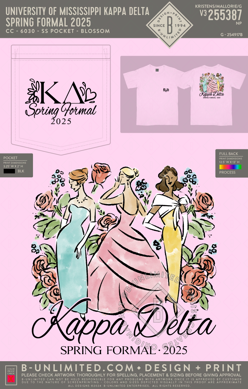 University of Mississippi Kappa Delta - Spring Formal 2025 - CC - 6030 - SS Pocket - Blossom