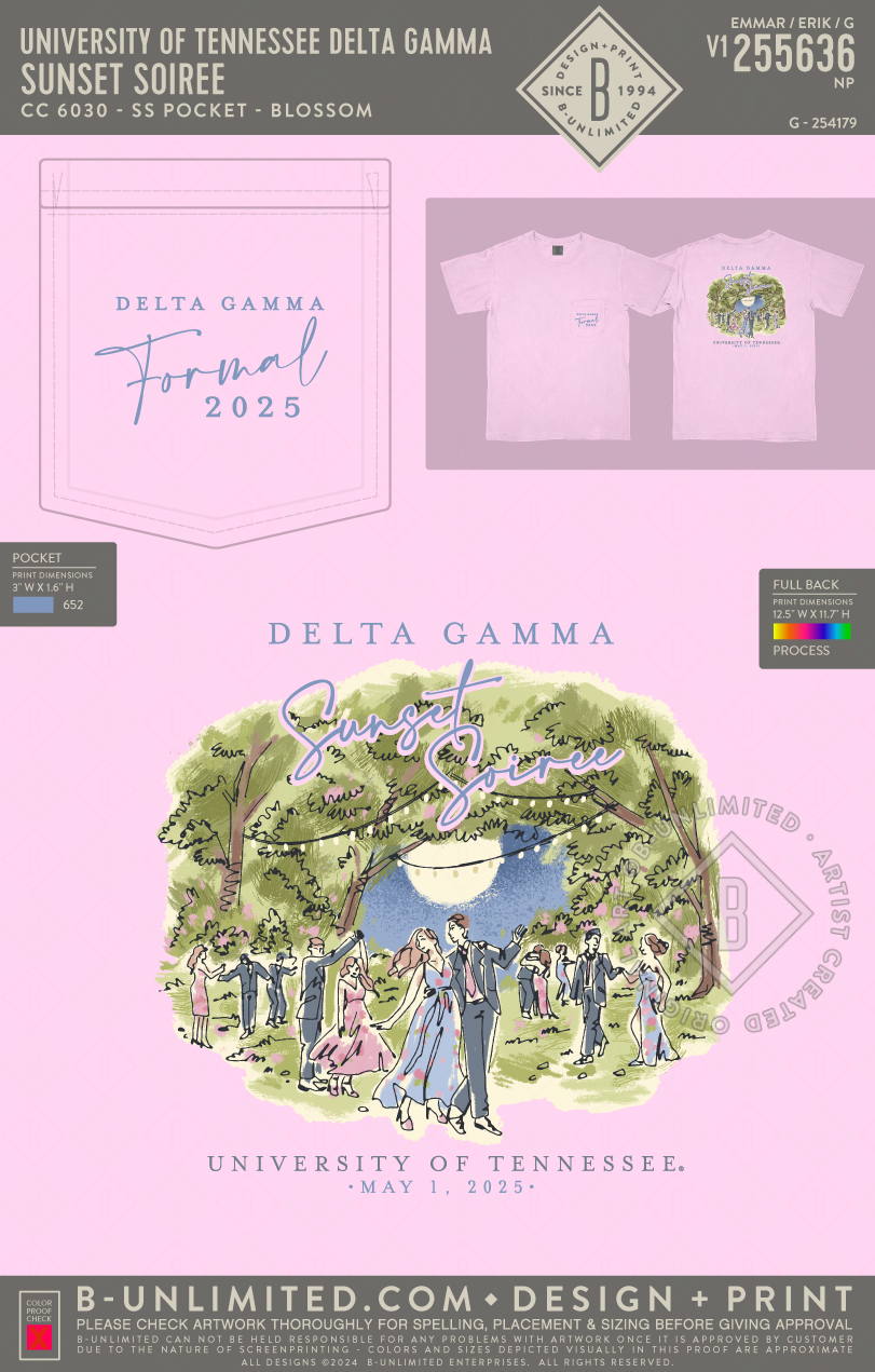 University of Tennessee Delta Gamma - Sunset Soiree - CC - 6030 - SS Pocket - Blossom